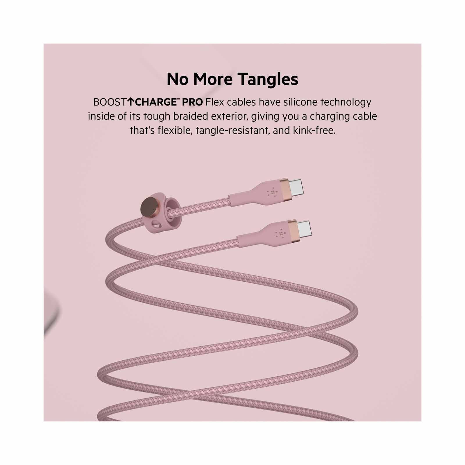 BELKIN Boostcharge Pro Flex Usb-c To Usb-c Cable 60w 1m Pink CAB011BT1MPK-image 5