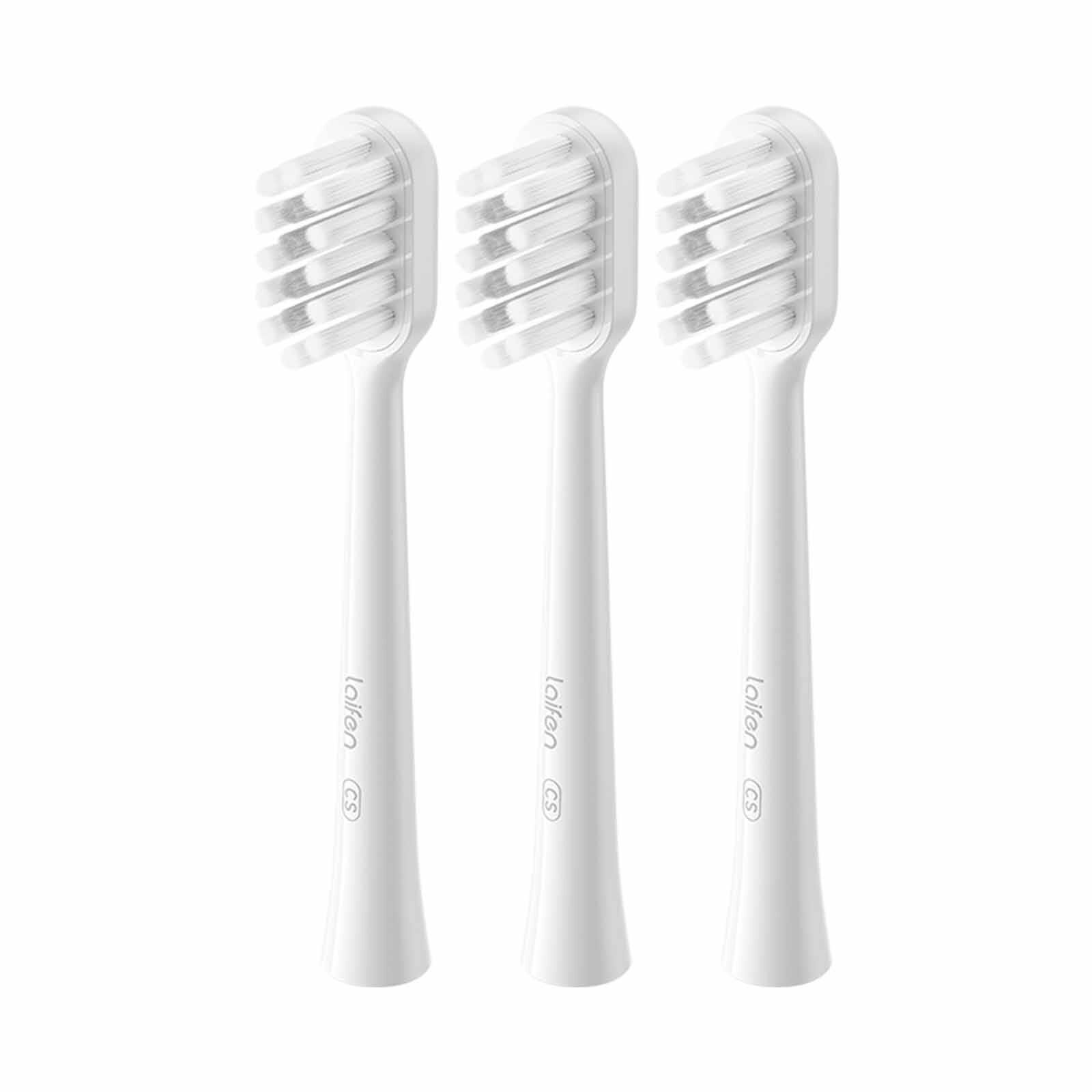 LAIFEN Wave Electric Toothbrush Head 3 Brush Heads White Color (gum Care) WAVE 3 BRUSH HEADS WHITE COLOR (GUM CARE)