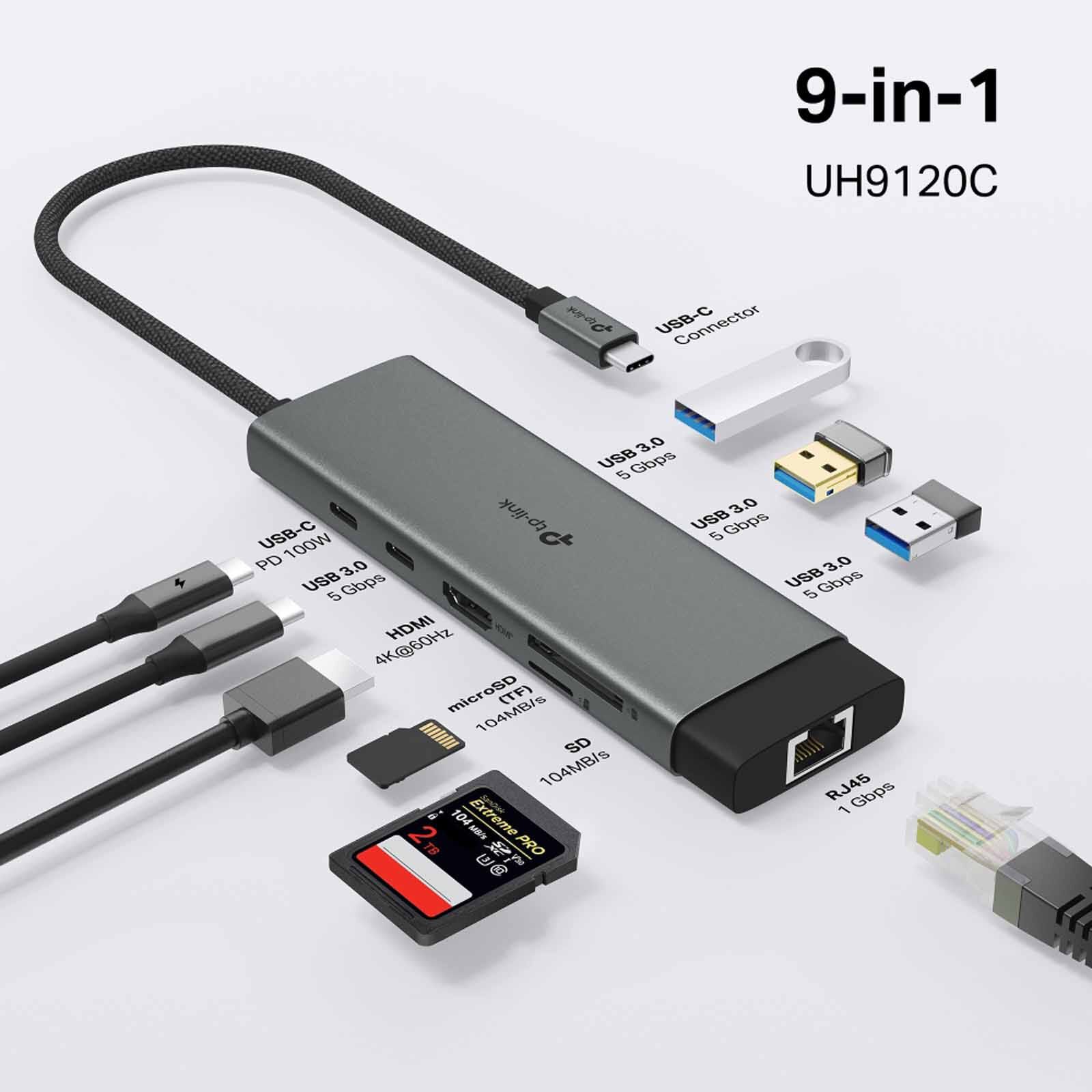 TP LINK Usb Type-c 9-port Hub TPL-UH9120C-image 3