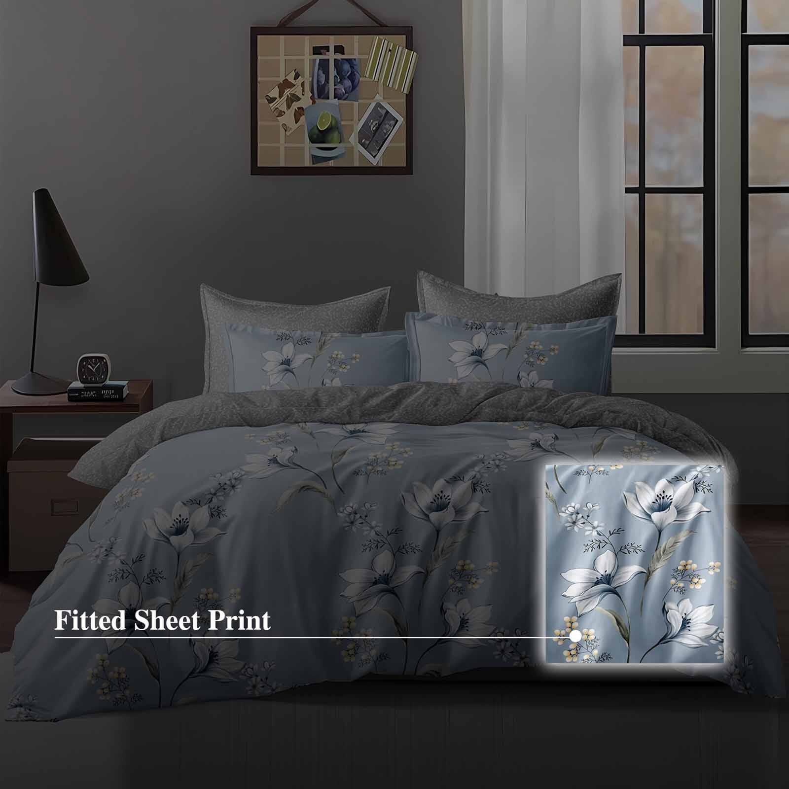 HILLCREST Hillcrest I 988tc Comfylux I Printed I Queen Fitted Sheet Set I Tranquil ( Oe ) 6832 I Q I FS I TRANQUIL-image 2
