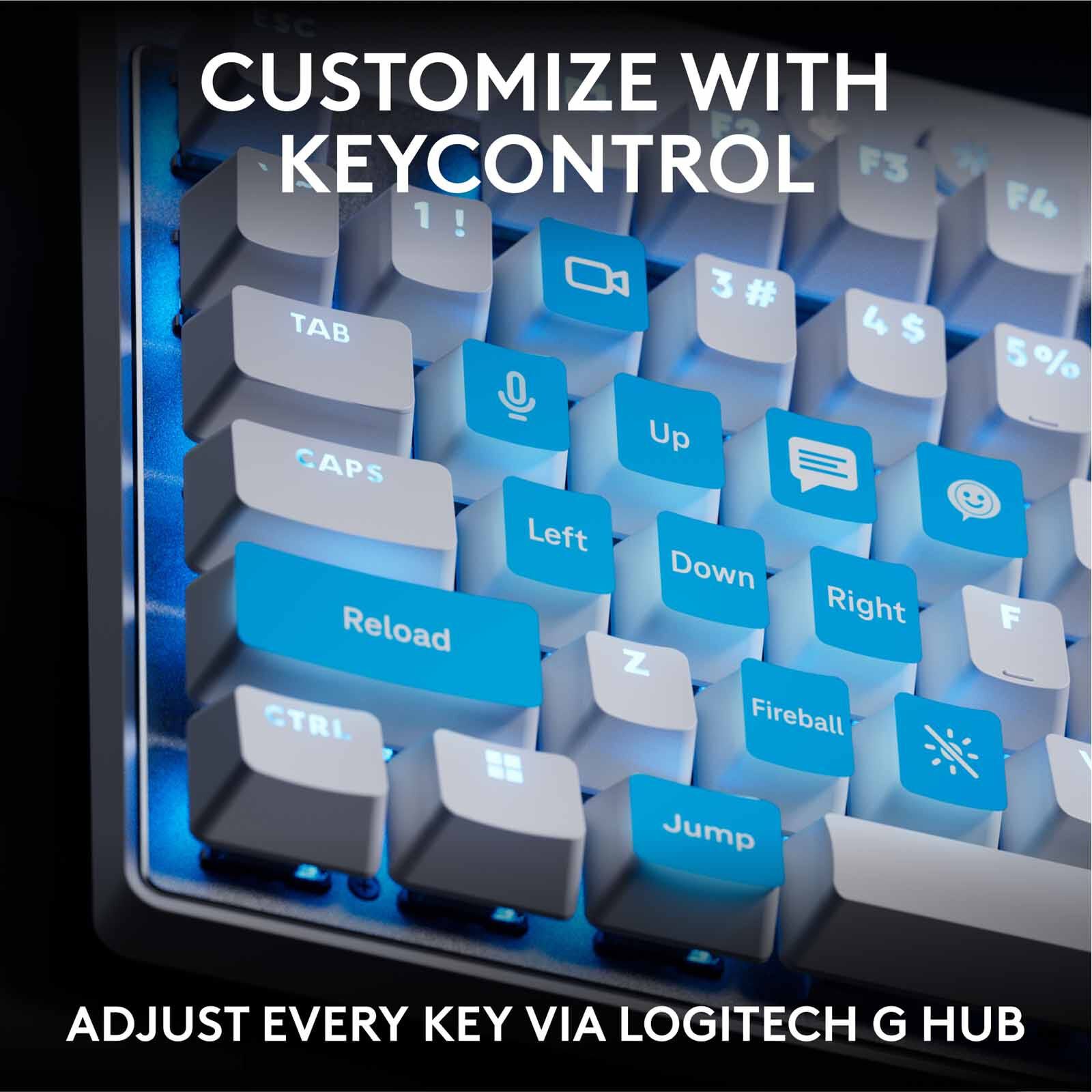 LOGITECH G Pro X Tkl Rapid Keyboard Analog Switches - White 920-013243-image 11