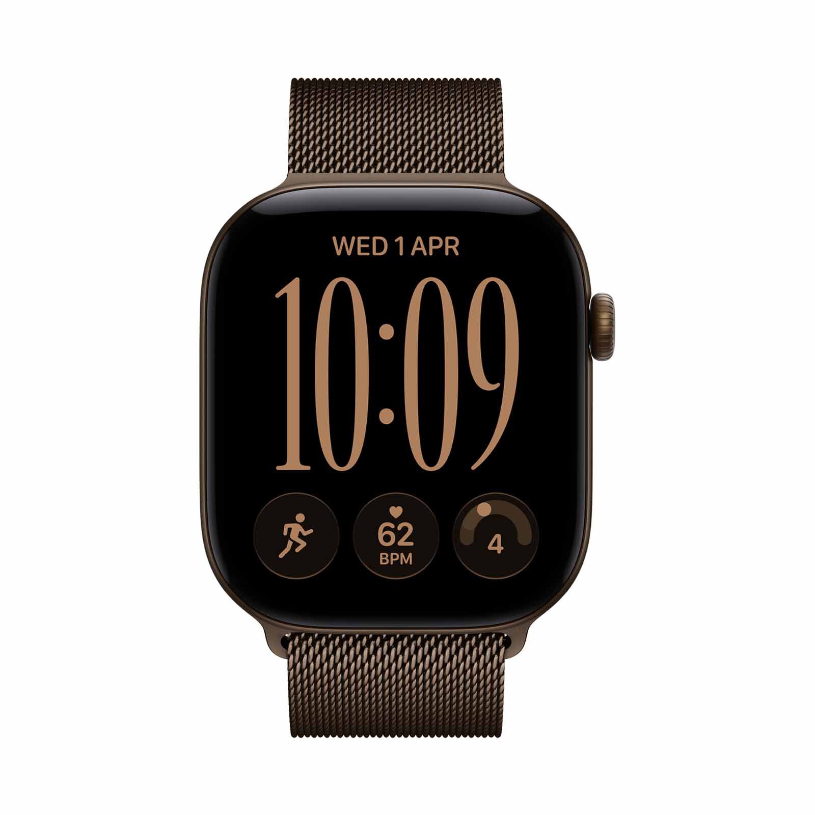 APPLE Watch Series 12 Gps + Cellular 46mm Dark Bronze Aluminium Case With Dark Bronze Milanese Loop - S/m MKDF4X/A-image 1