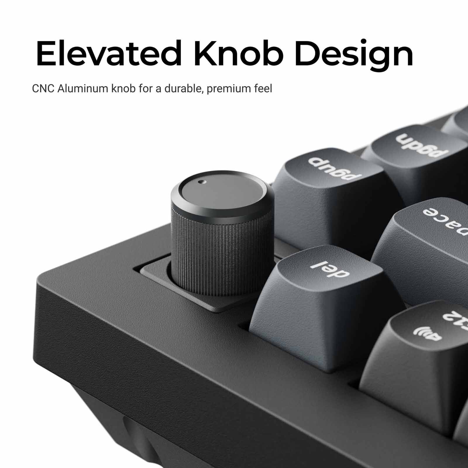 KEYCHRON V1 Ultra 8k 75% 82 Key Black Knob Rgb Hot-swap Silk Pom Brown Switch KYCN-V1U-D3-image 6