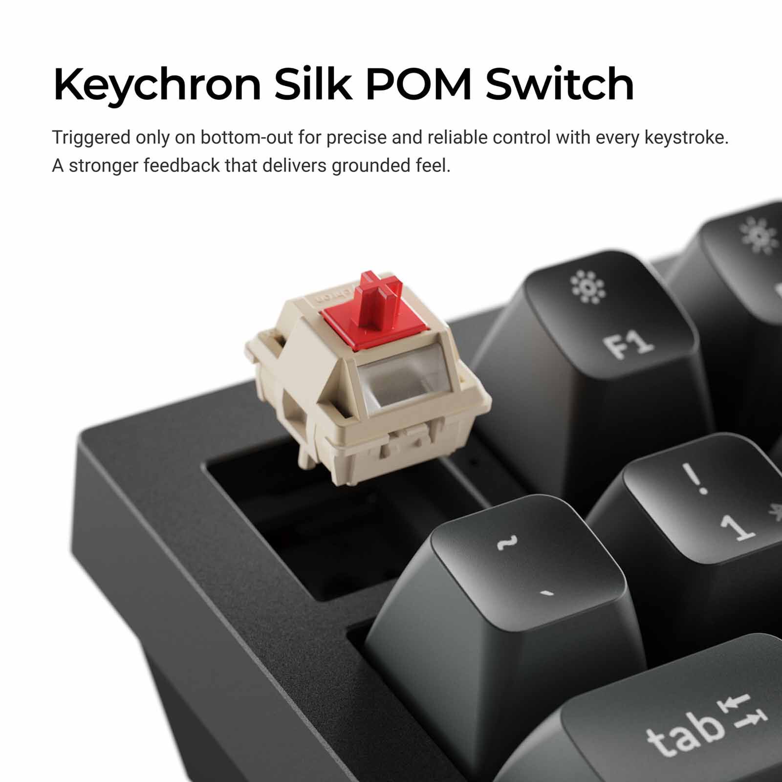 KEYCHRON Q6 Ultra 8k 100% 108 Key Black Knob Rgb Hot-swap Silk Pom Red Switch KYCN-Q6U-M1-image 5