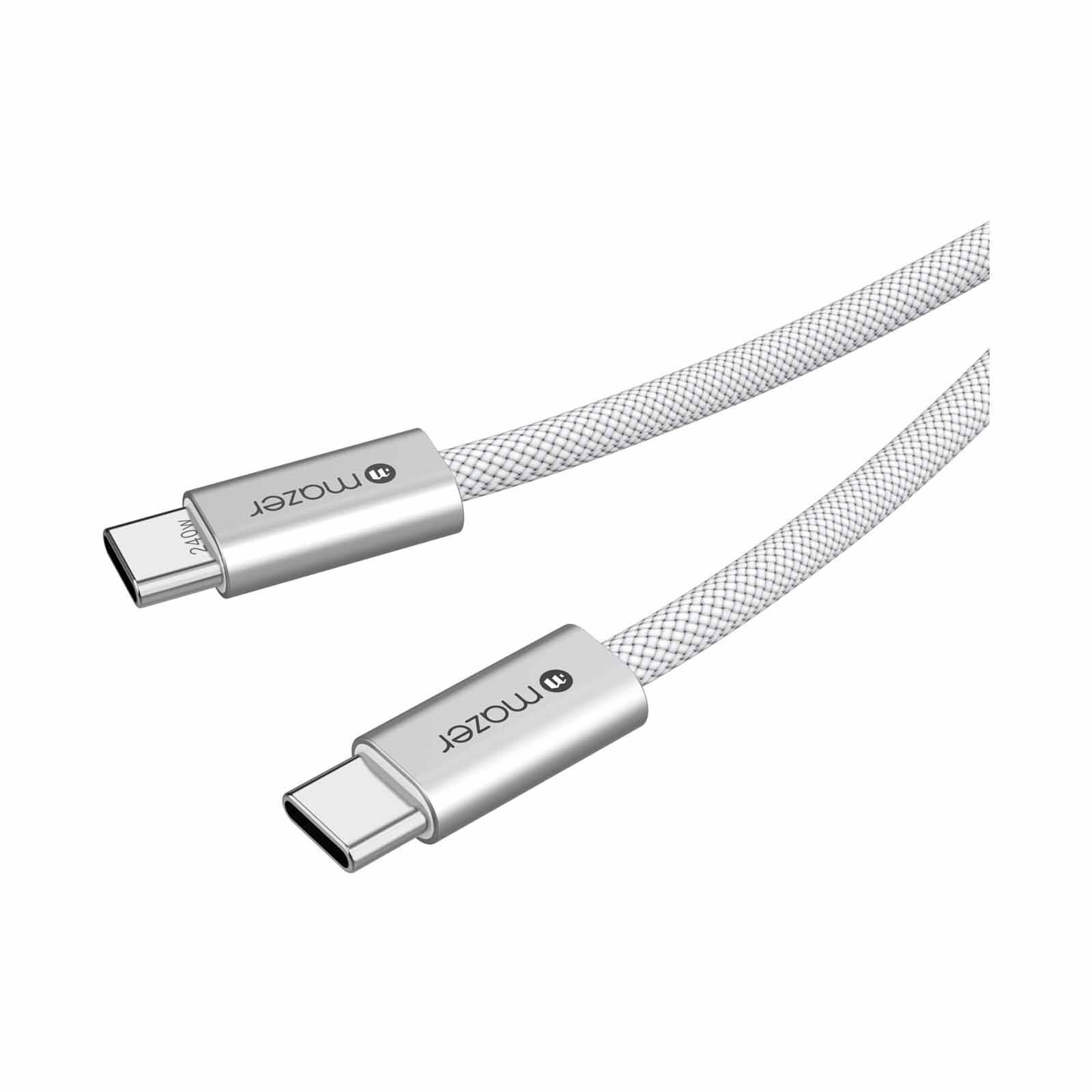 MAZER Infinitelink Flex2 240w/1m Usb-c Braided Cable-white M-FLEX2-C1M-WH-image 7