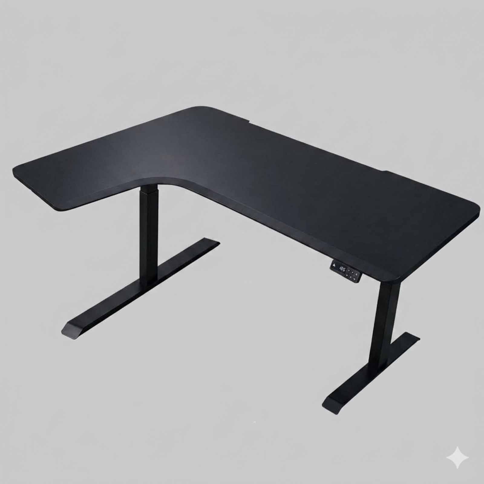 TABLEHOLIC Electric Height Adjustable Table (black) - 180x118cm Left L-DESK-image 1