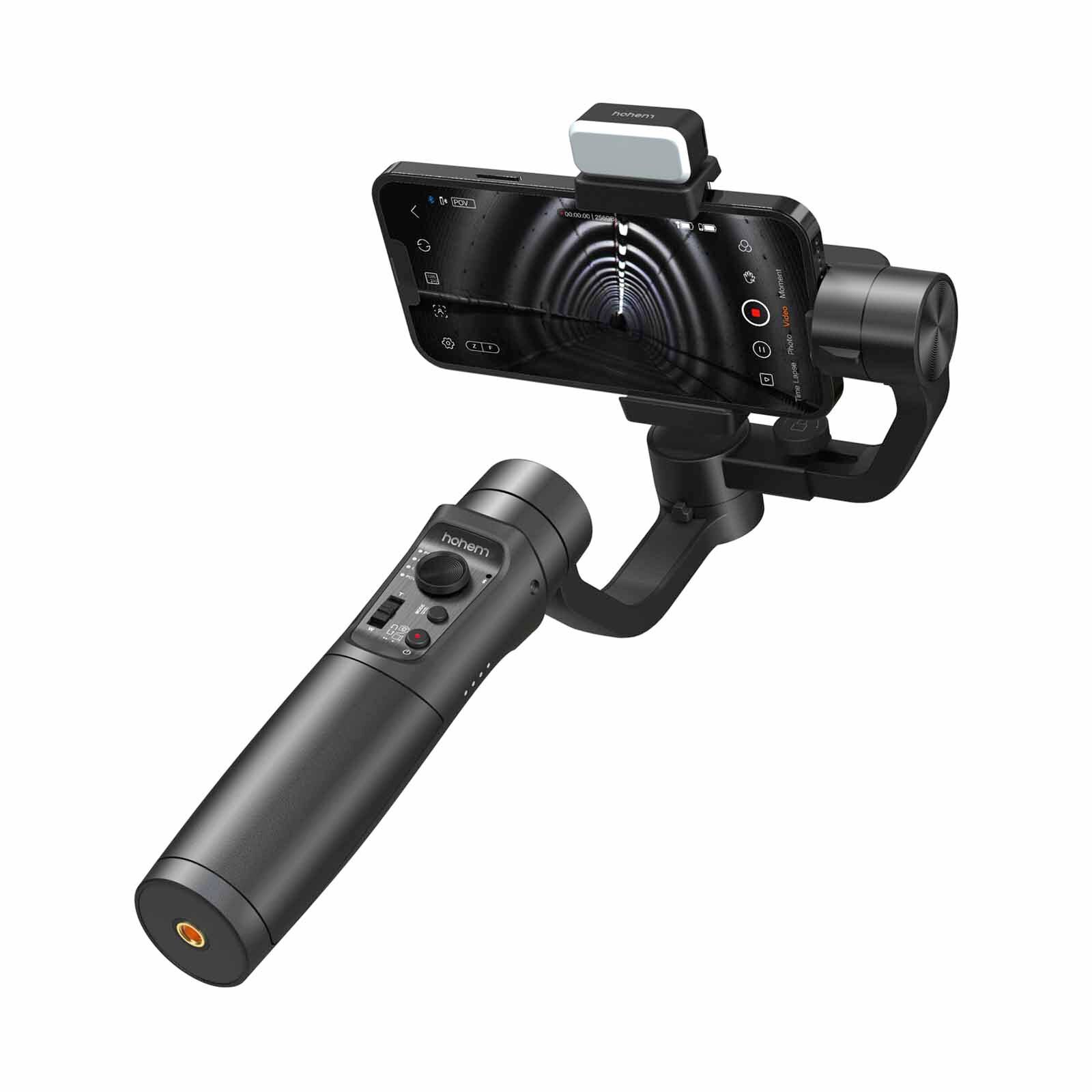 HOHEM Isteady Mobile+ 3-axis Smartphone Gimbal W/ Magnetic Fill Light - Black HT-ISTEADYMOBILE+KIT-image 6
