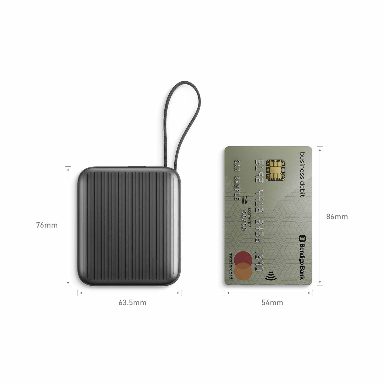 ENERGEA Integra Mini 35, 10000mah Powerbank With Built In Usb-c Cable Pd35w - Gun INT-MINI35-GUN-3C-image 3