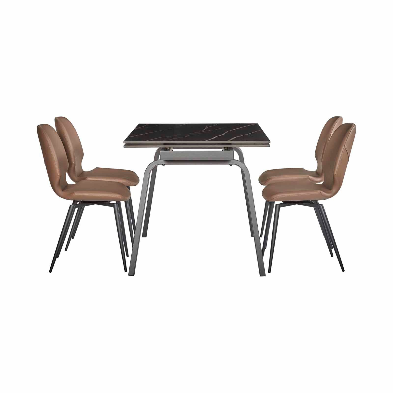 5 Piece Extendable Dining Set NEW HACTON-image 9