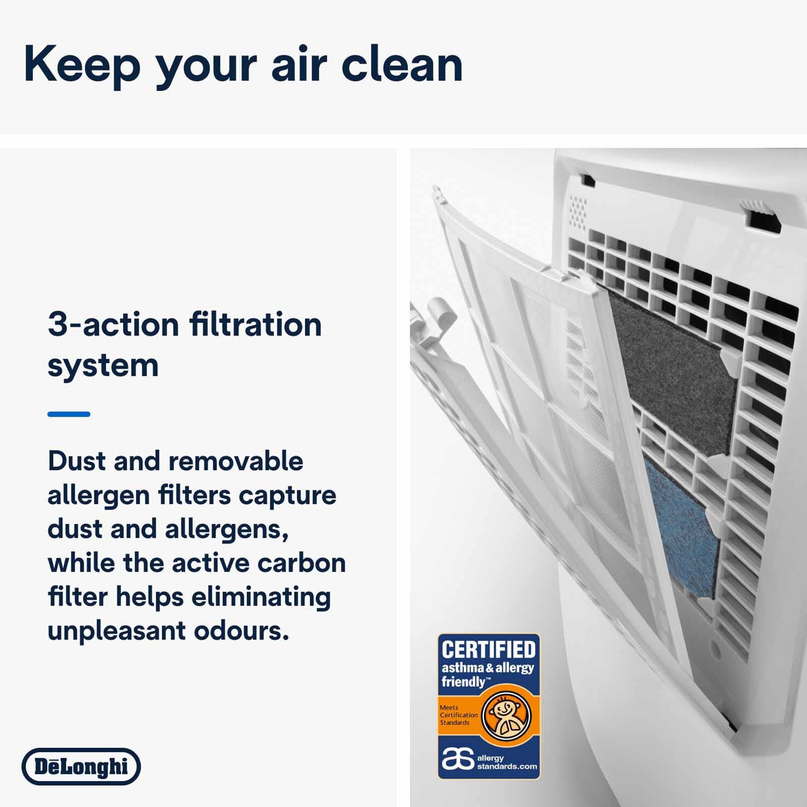 DELONGHI Tasciugo Ariadry Multi Dehumidifier (14l) DEXD214RF-image 3