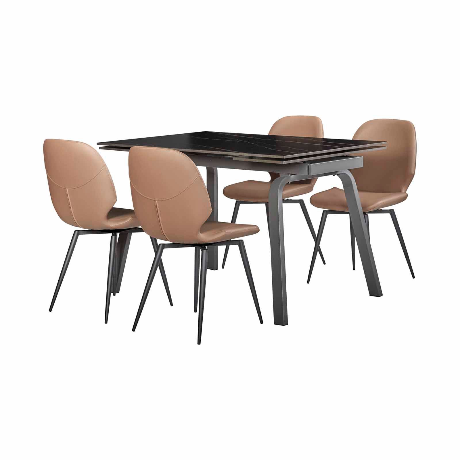 5 Piece Extendable Dining Set NEW HACTON-image 6