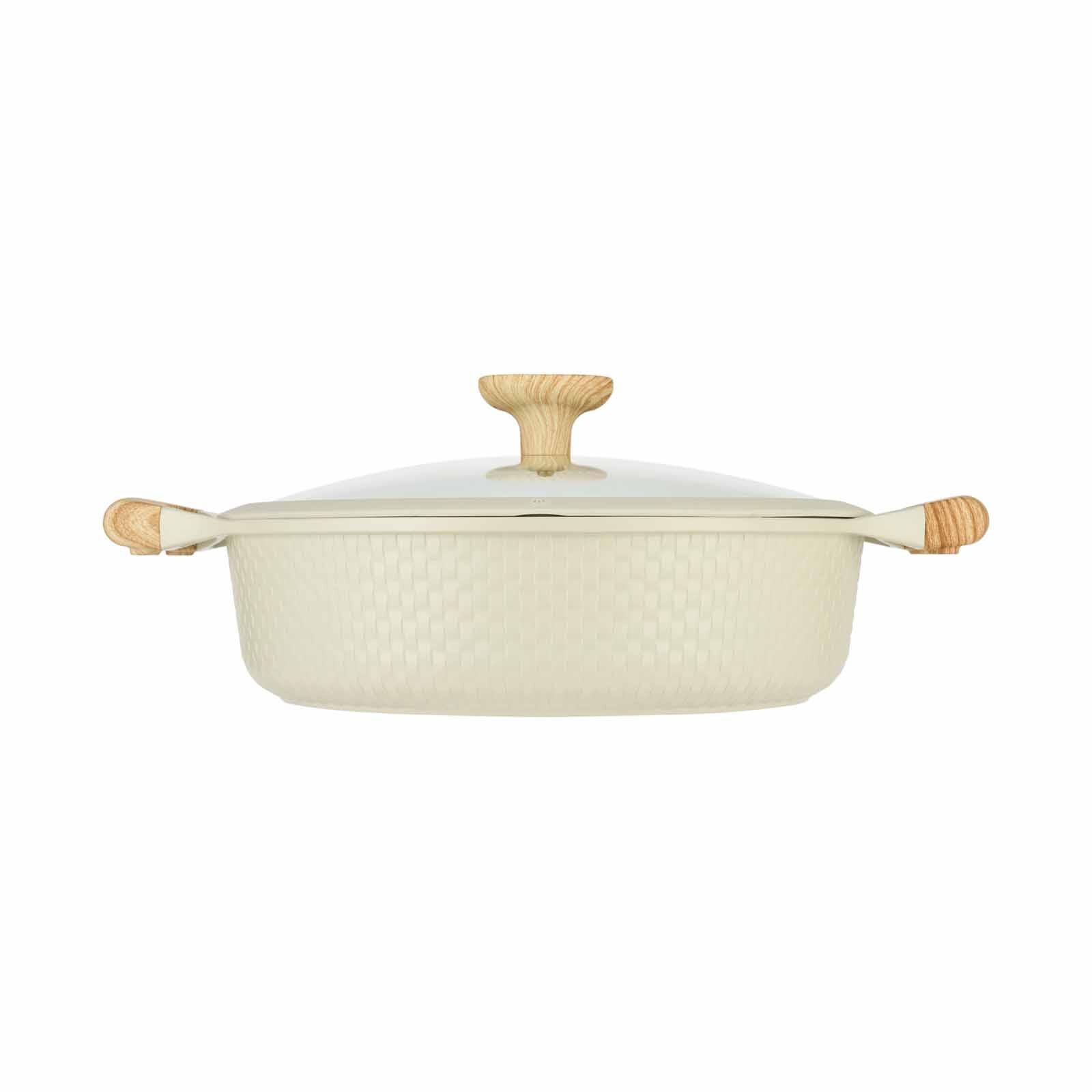 RESTO Shallow Pot With Lid 28inch - Beige 93806-image 4