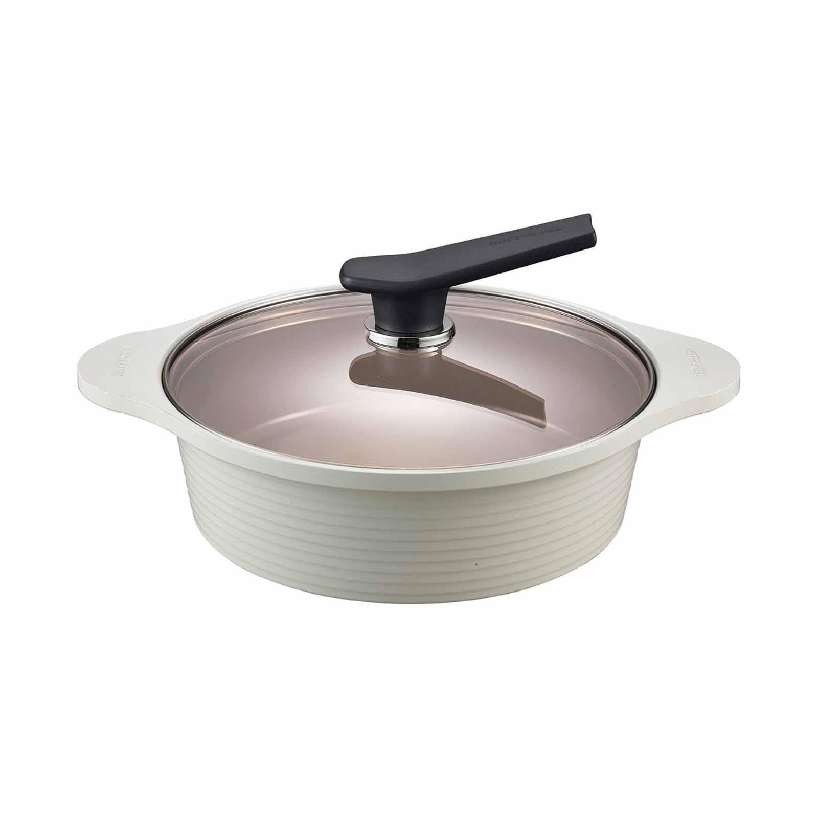 HAPPYCALL Onde Ih 24cm Saute Pan - Ivory 4003-1232-image 1