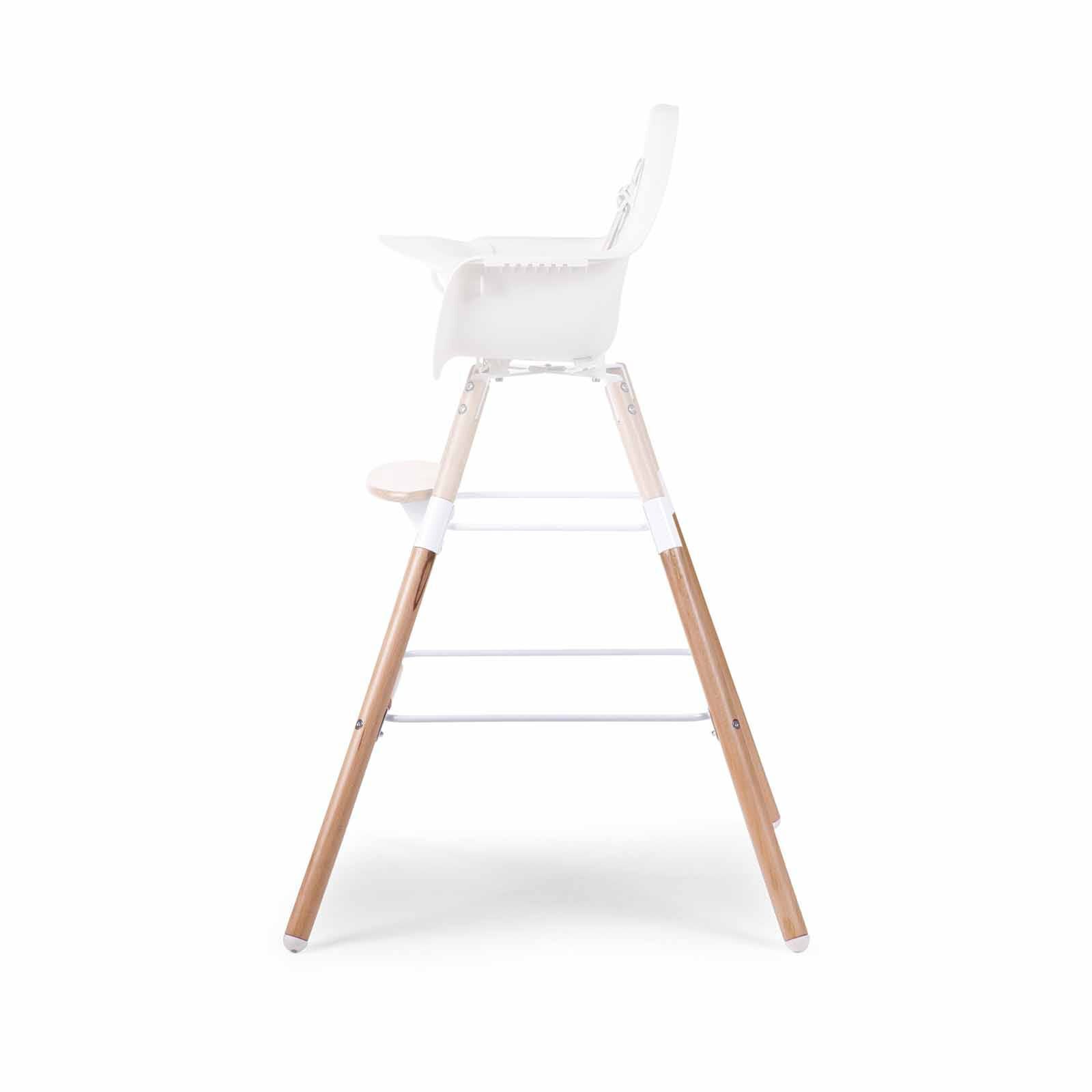 CHILDHOME Extra Long Legs + Footrest - Natural White (online) EVOLU HIGH CHAIR-image 3