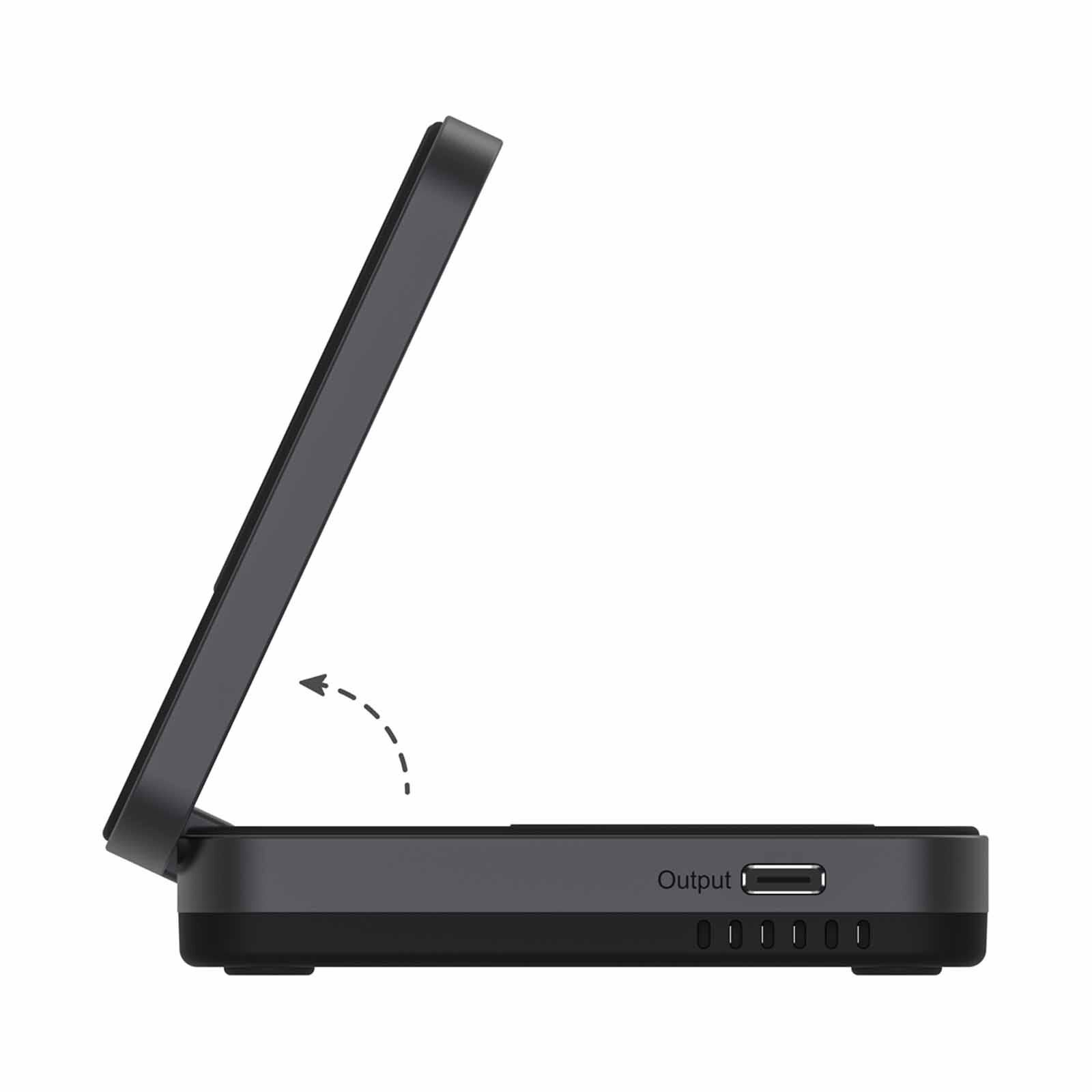 MAZER Qi2 Certified 32w Wireless Foldable 2in1+usb-c Pd12w Output Charger - Black M-QI2-MAGFOLD02-BK-image 5