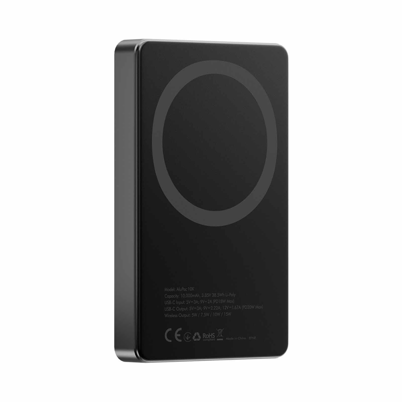 ENERGEA Alupac 10k, 10000mah Ultra Light Aluminium Magsafe Compatible Powerbank AP-10KQH-GUN-image 4
