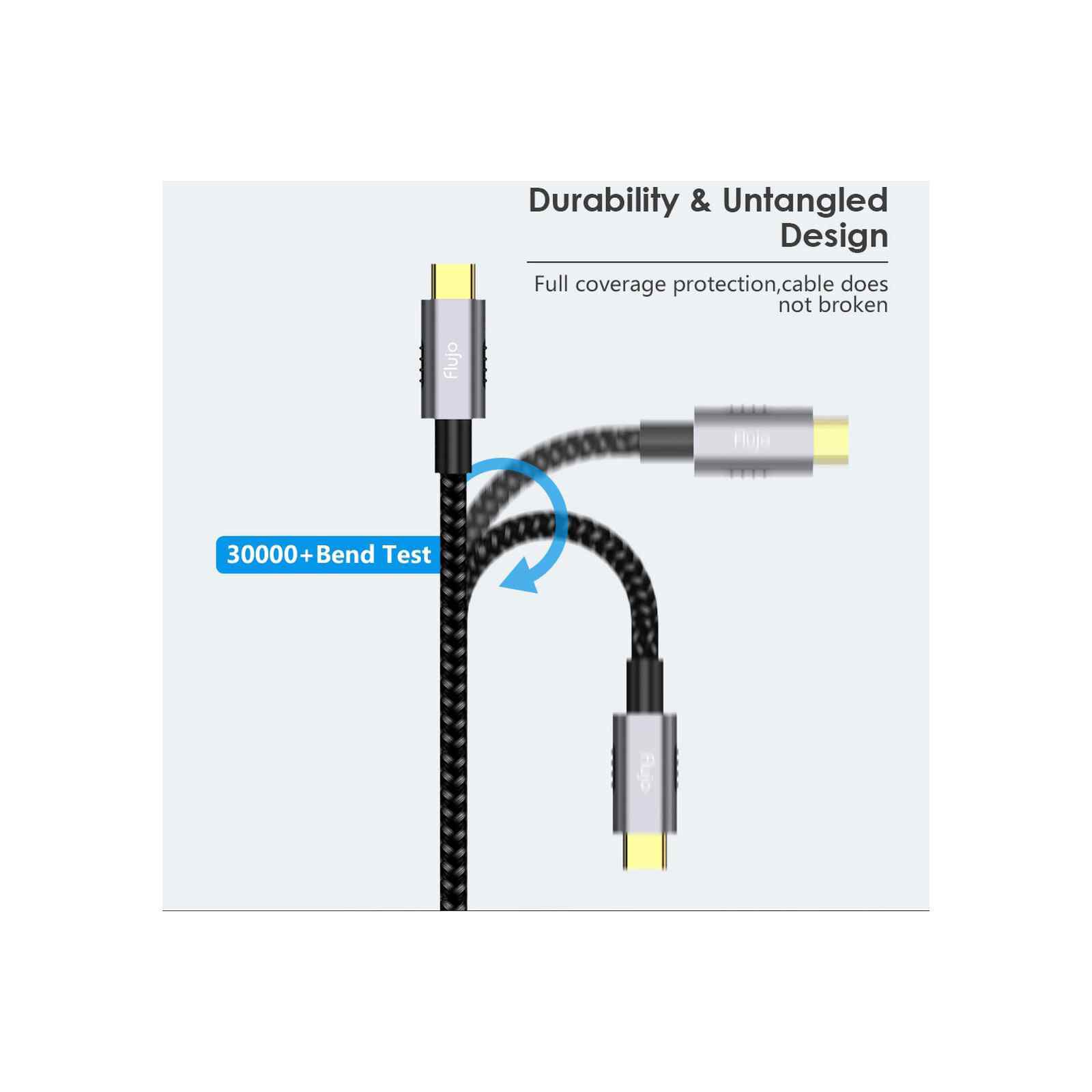 FLUJO Usb C To Mini Display Port Cable Silver FJ-X-31-S-image 8