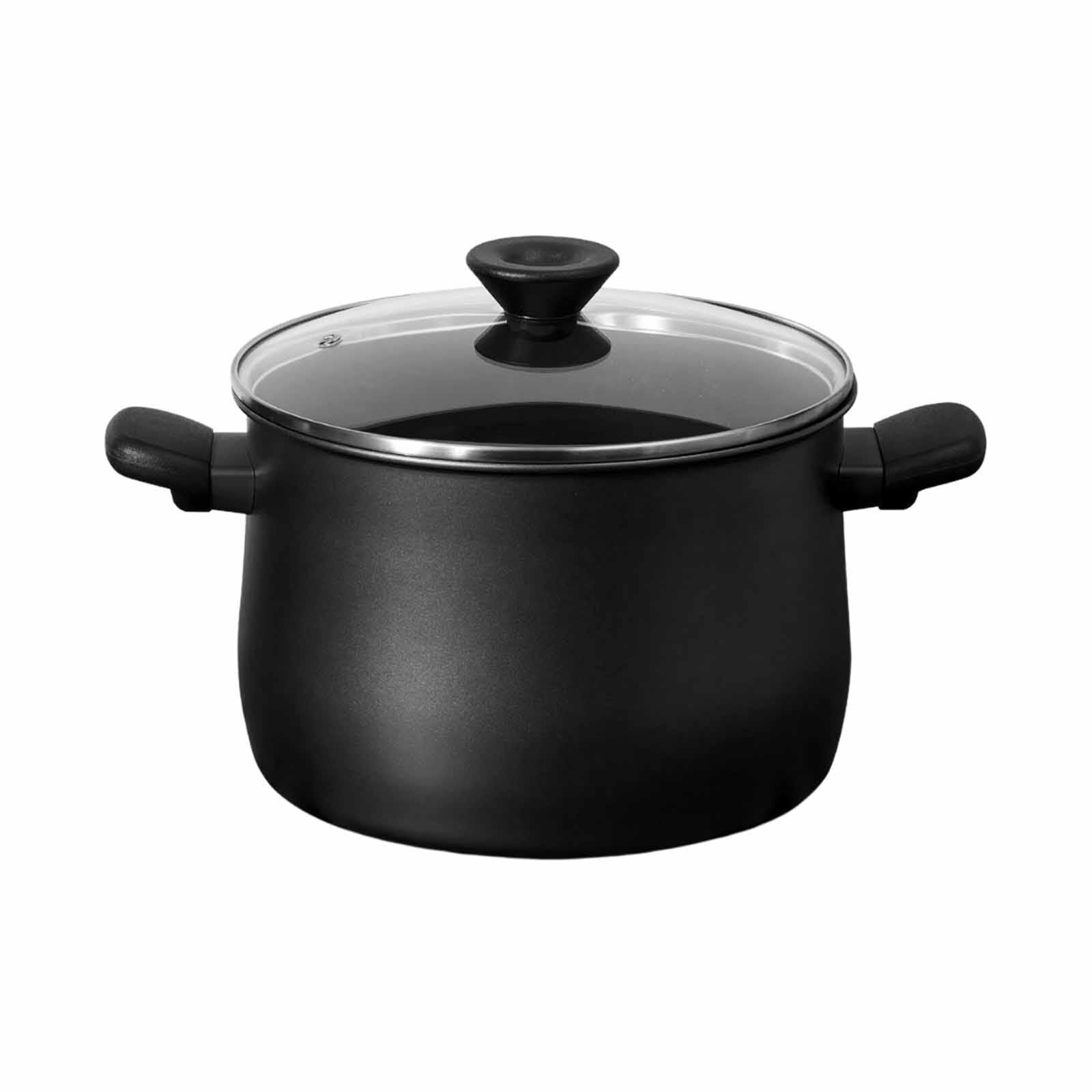 MEYER Midnight Nonstick 24cm/7.6l Stockpot With Glass Lid 85073