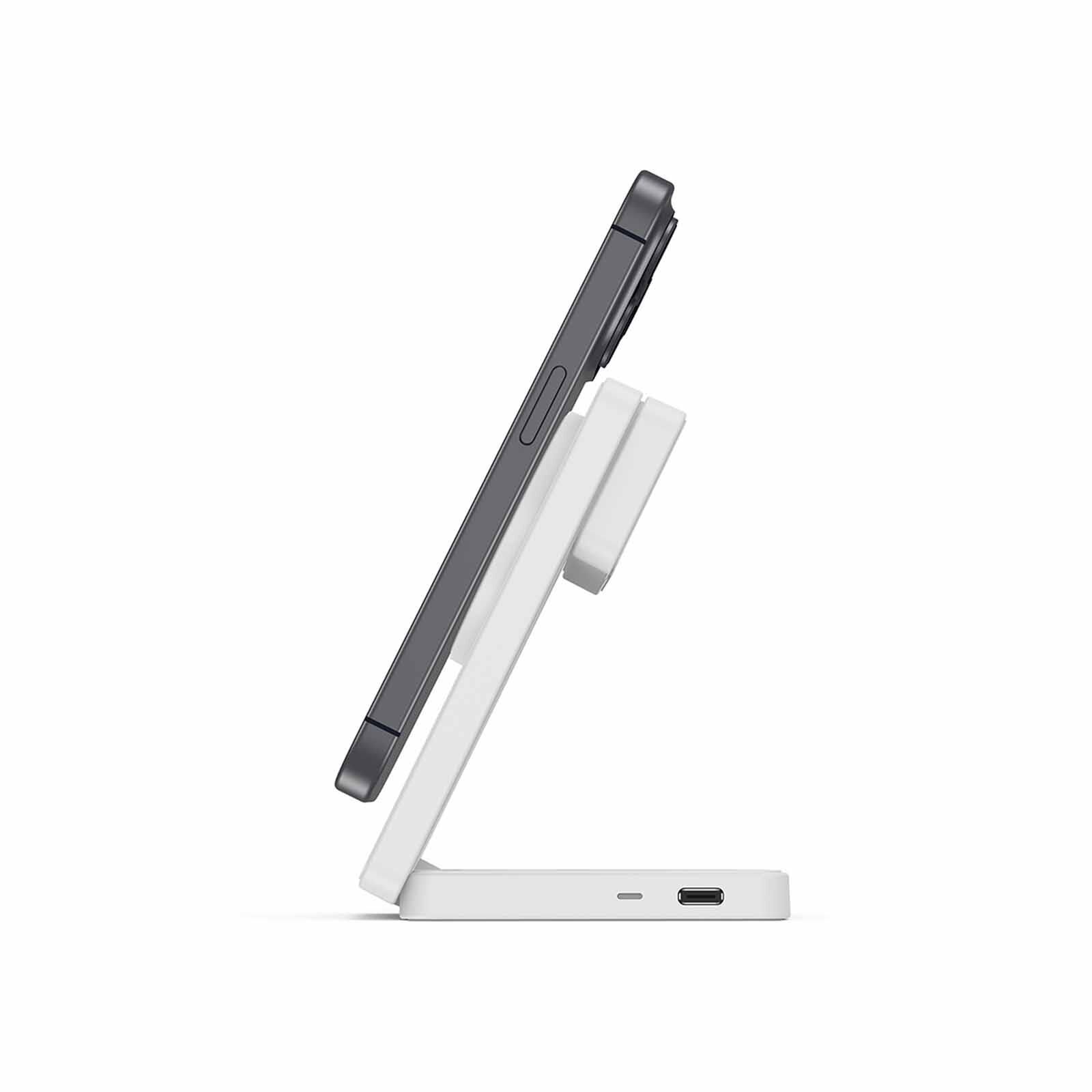 MAZER Qi2 Foldable 3in1 Total 25w Wireless Charging Stand-white M-QI2-MAGFOLD06-WH-image 6