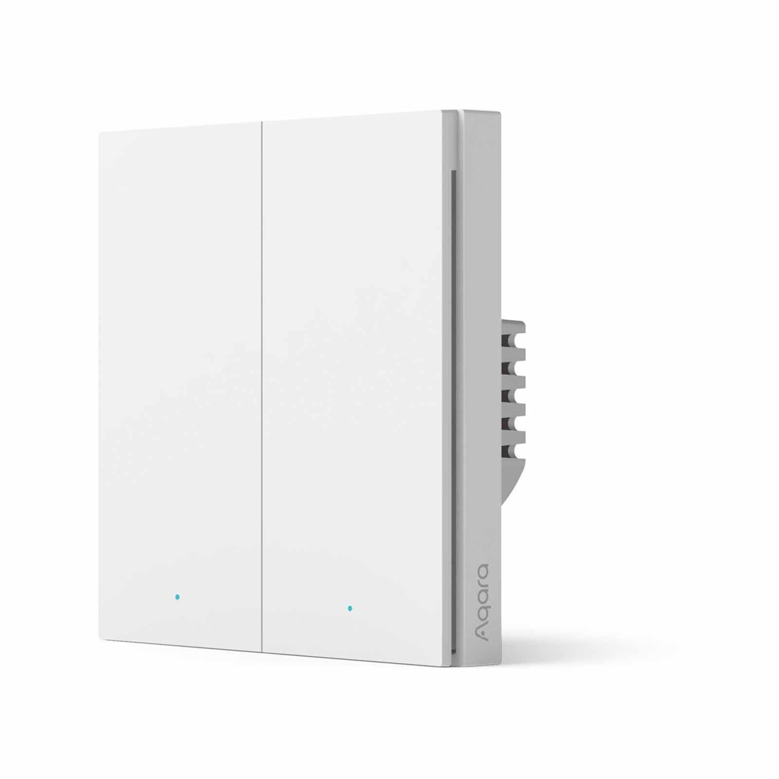 AQARA Wall Switch H1 (double Rocker, No Neutral) White WALL SWITCH H1 (DOUBLE ROCKER NO NEUTRAL)-image 2