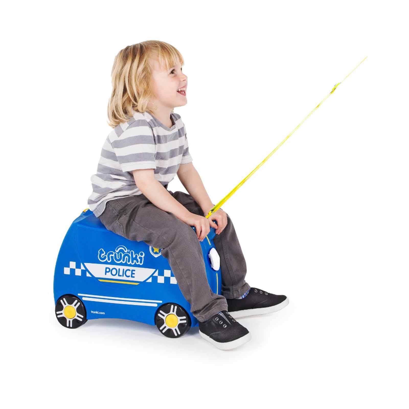 TRUNKI Ride On Luggage - Percy Police Car TR0323-GB01-image 3
