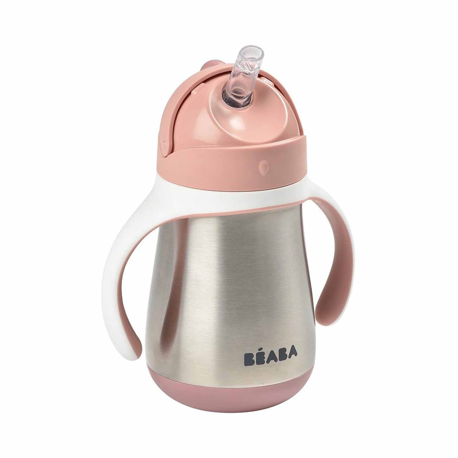 BEABA Straw Cup 250ml - Vintage Pink (online) STAINLESS STEEL-image 1