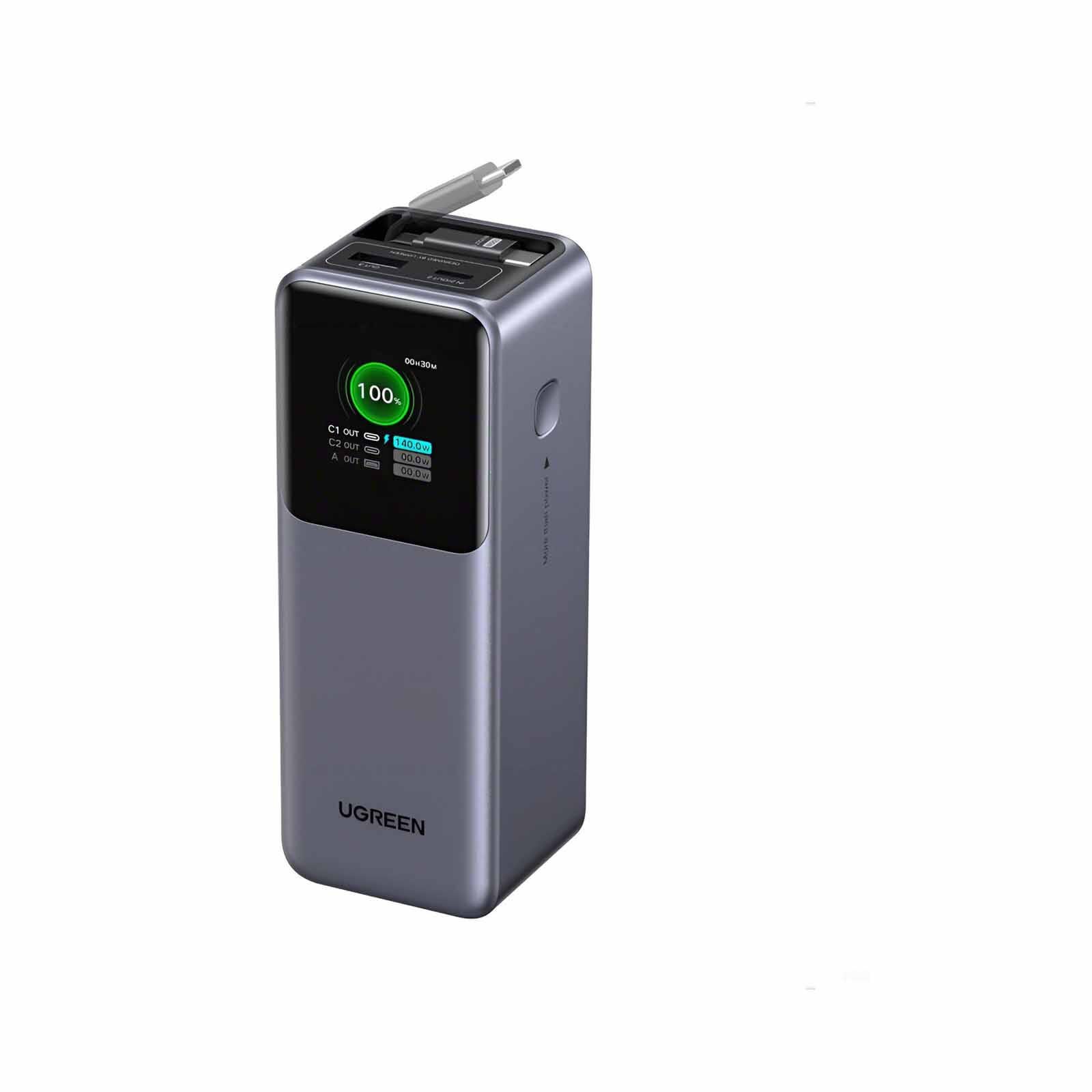 UGREEN 20000mah 165w Pd Powerbank With Retractable Cable And Ccc 95670B-image 1