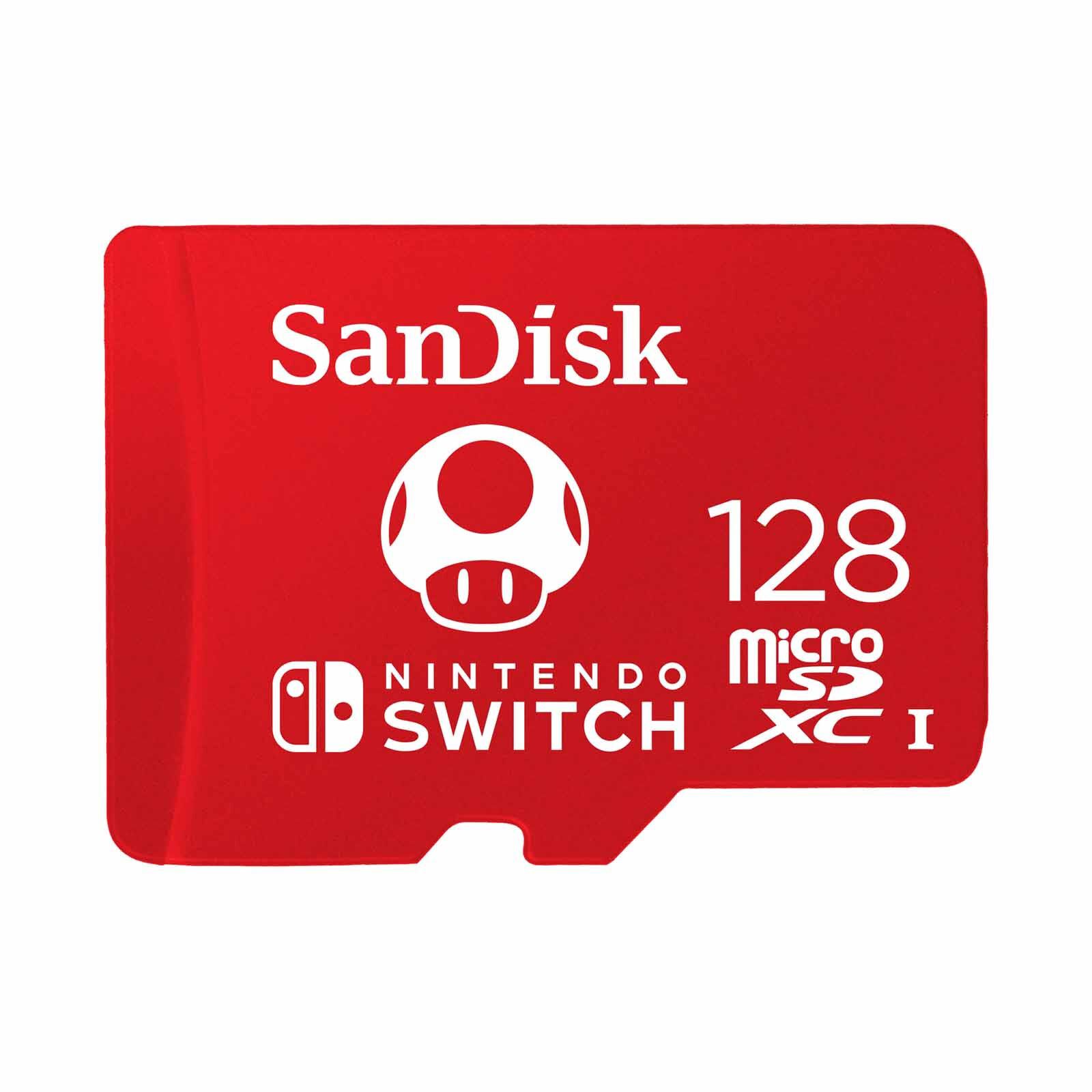 SANDISK Sandisk & Nintendo Cobranded Microsdxc 128gb, U3, C10, Uhs-1, 100mb/s R, 90mb/s W, 3x5, Lifetime Ltd SDSQXAO-128G-GN3ZN-image 1