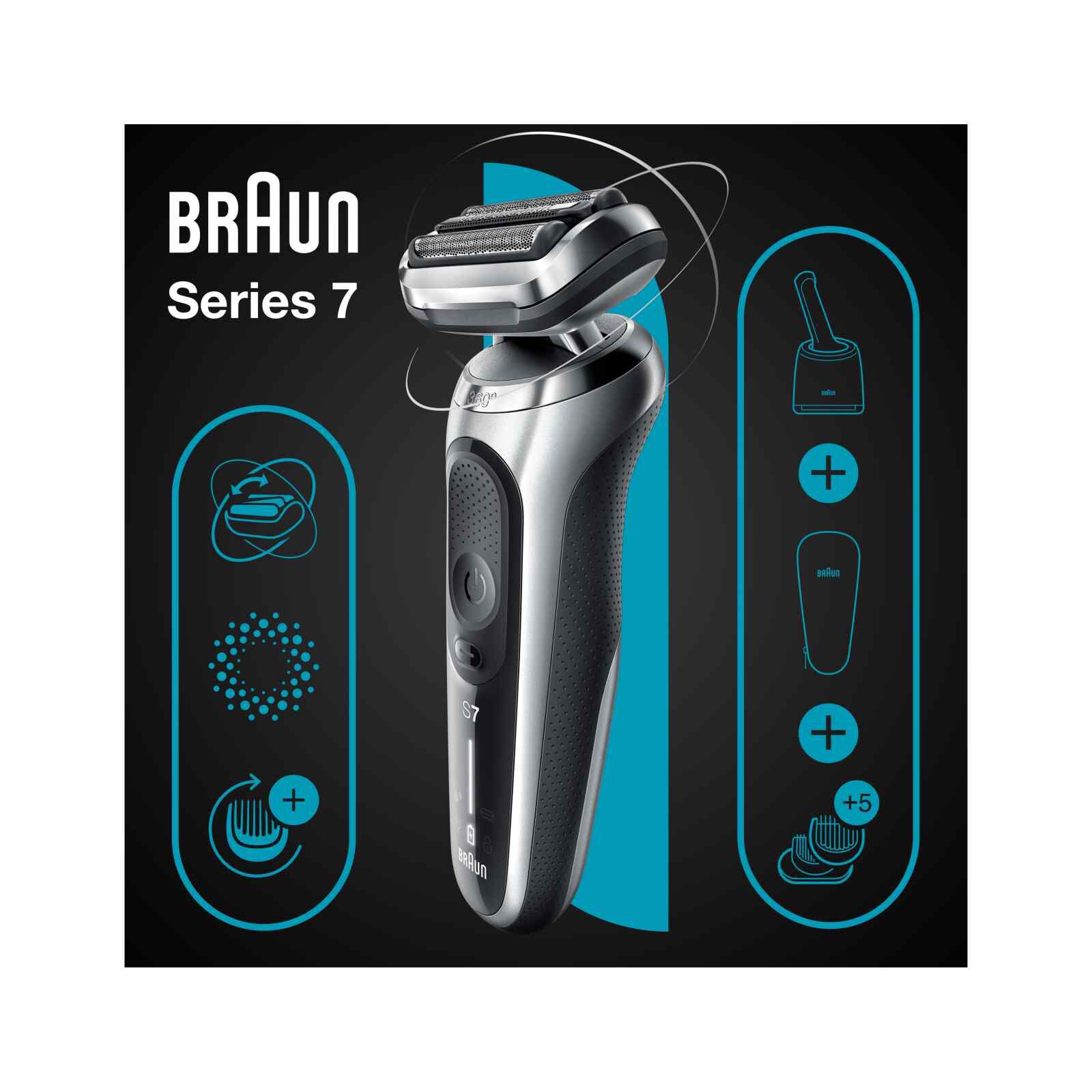 BRAUN Series 7 Wet & Dry Shaver With Smartcare Center 71-S7500CC-image 2
