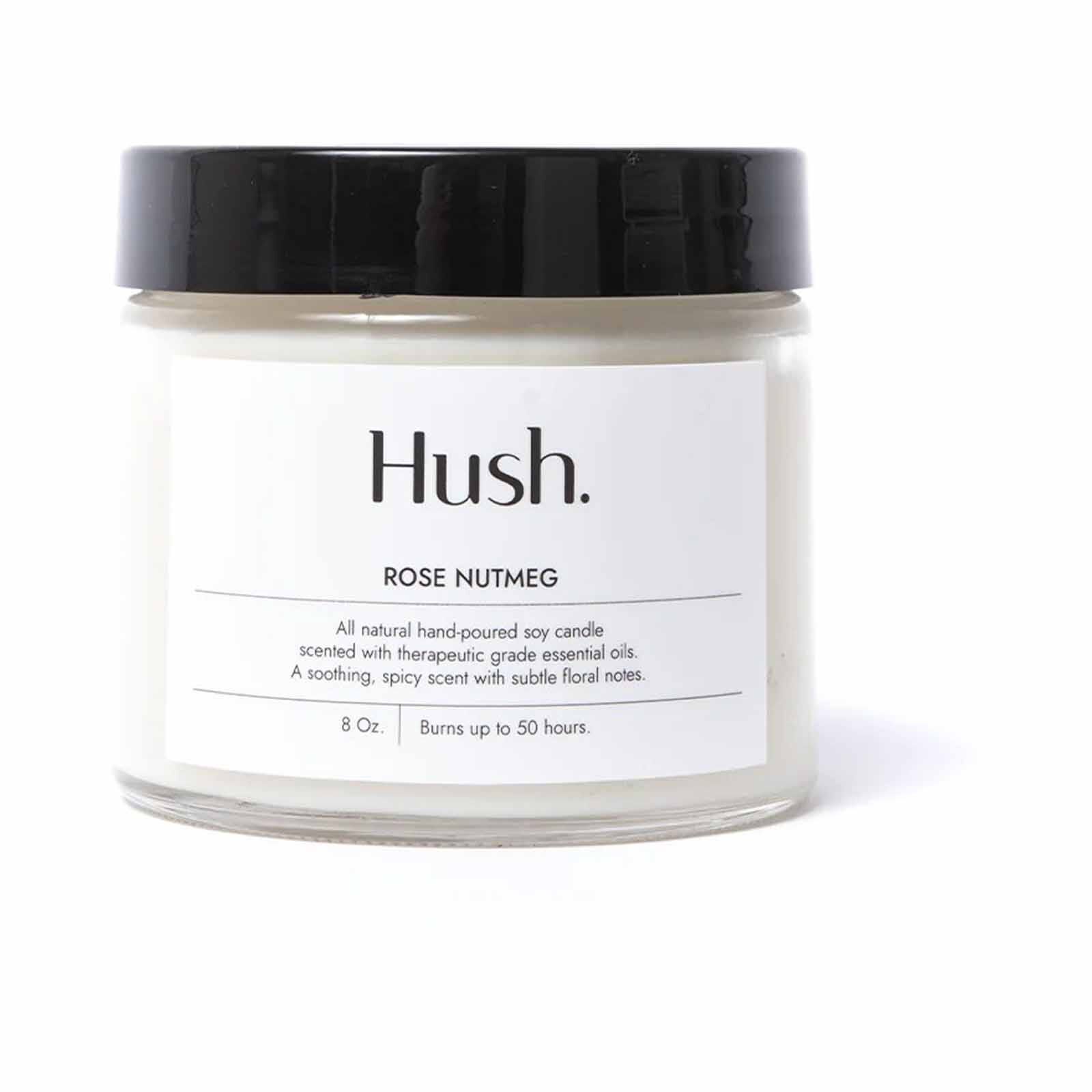 HUSH CANDL Candle - 8oz ROSE NUTMEG-image 1