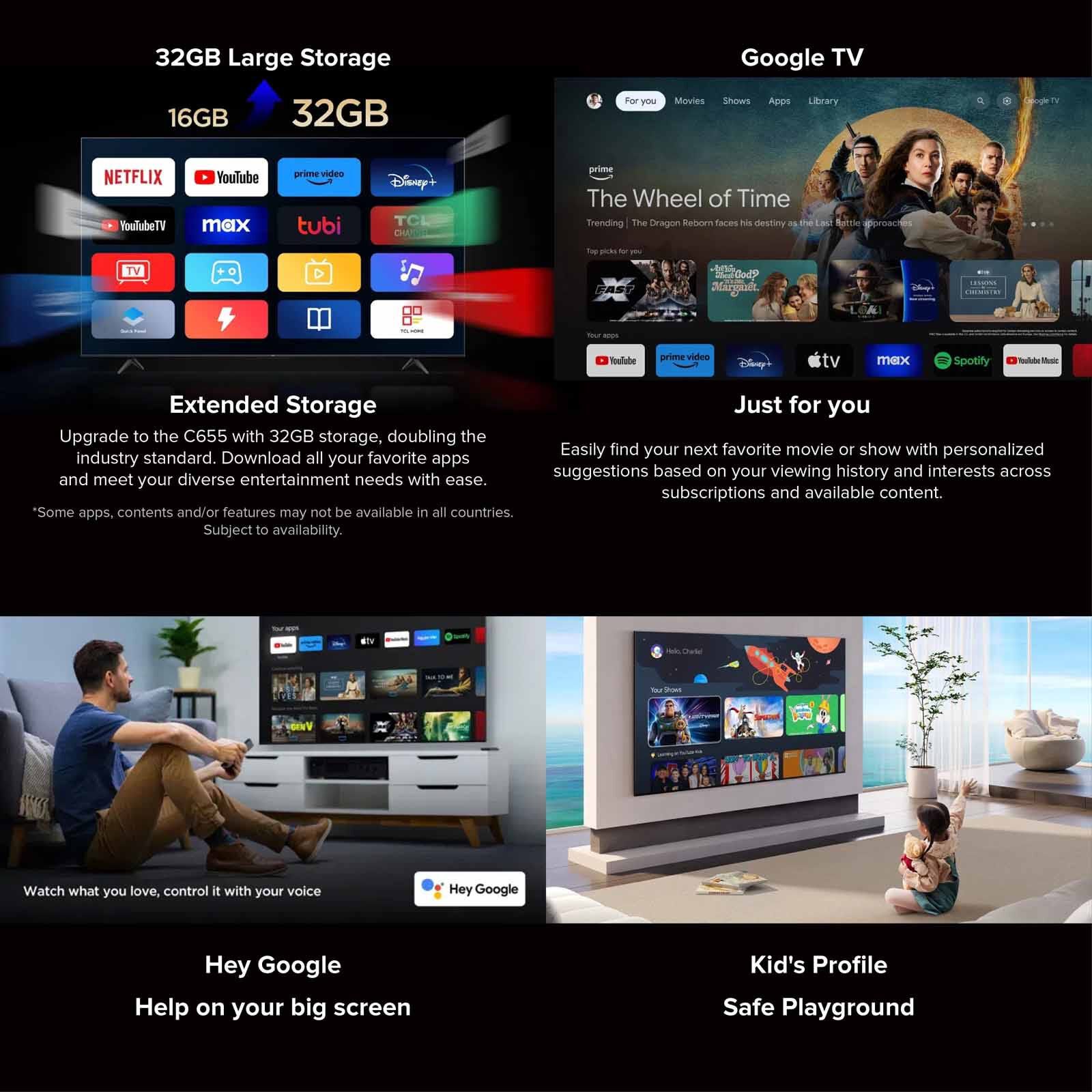 TCL 55 In 4k Qled Google Tv-t7b Series 55T7B-image 3