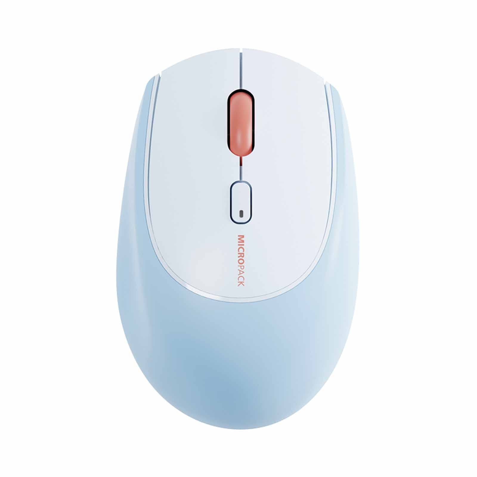 MICROPACK Lifestyle 2.4g + Bluetooth Wireless Mouse- Blue MS-201W-BL