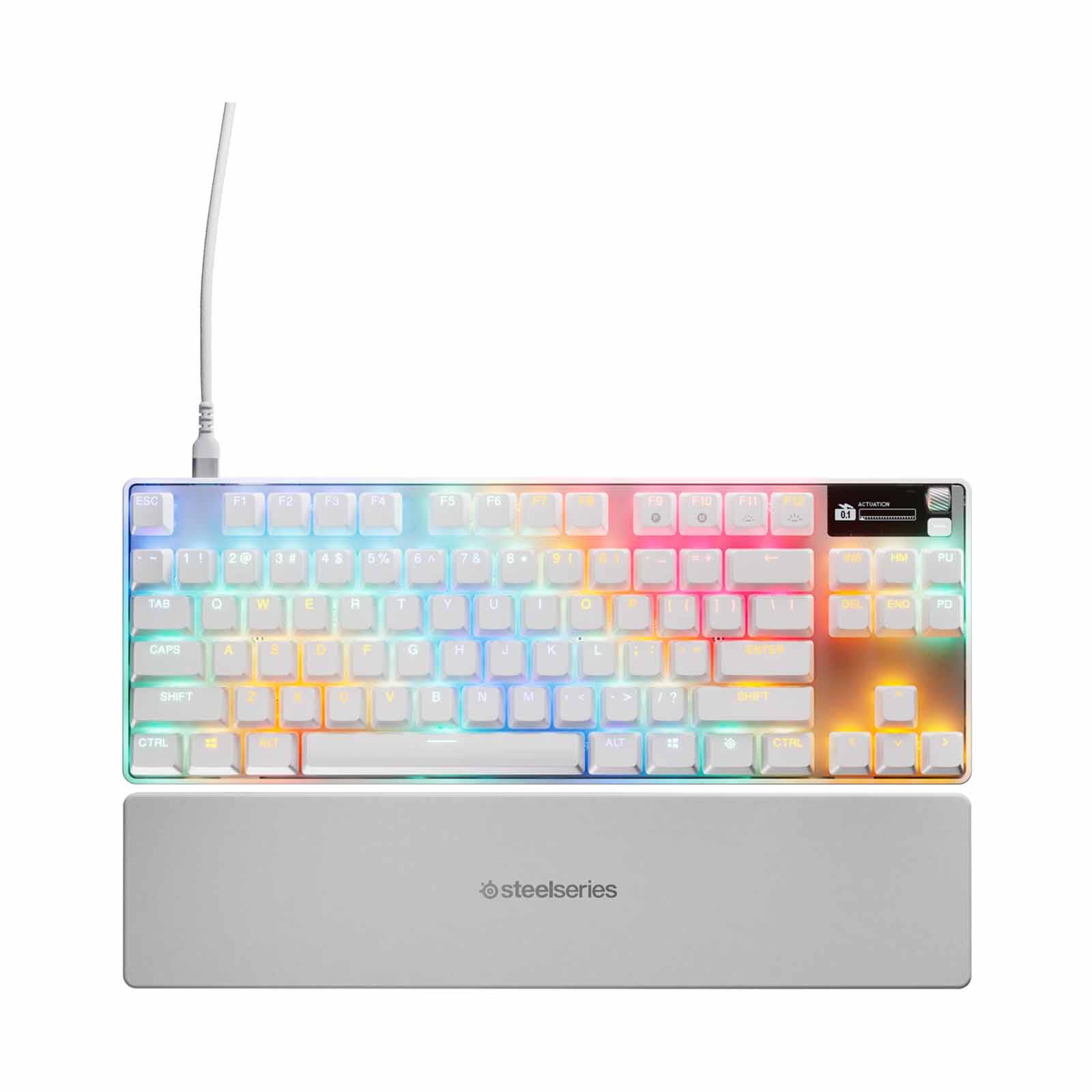 STEELSERIE Omnipoint Keyboard Us + Magnetic Wrist Rest (gen 3) - White APEX PRO TKL-image 1