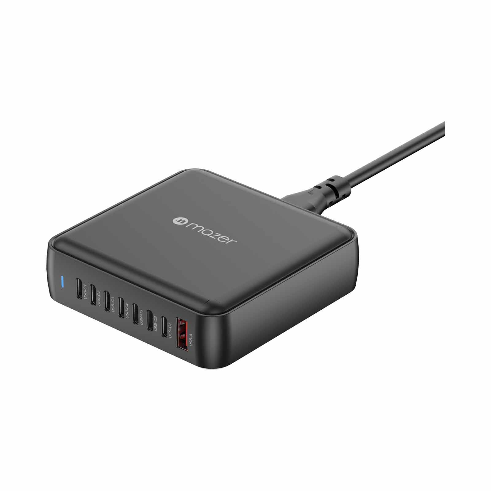 MAZER Ganprestige Uk Pd170w 8ports (7c1a) Desktop Charger With 1.5m Power Cable-black M-D170W-V5-BK-image 5