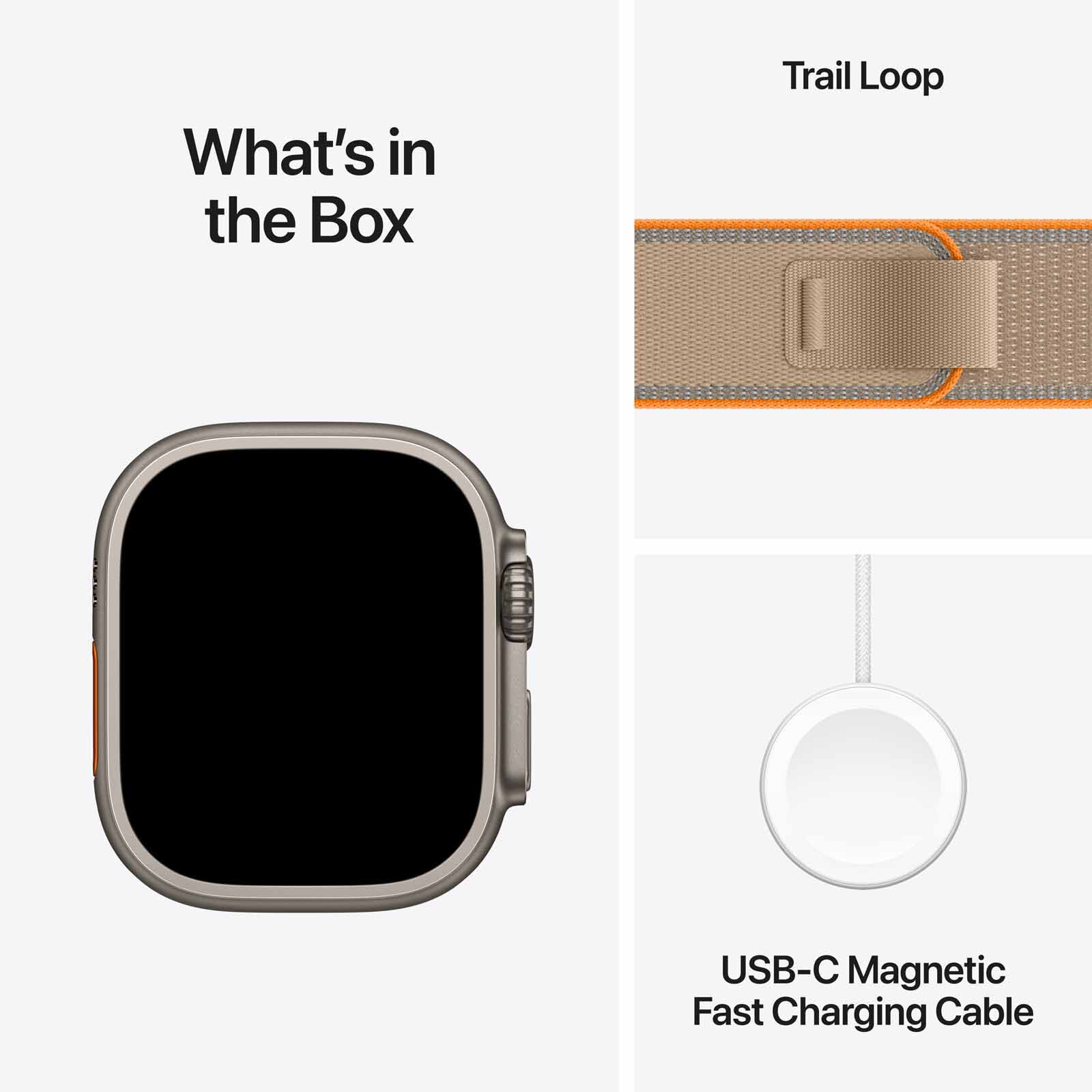 APPLE Watch Ultra 4 Gps + Cellular 49mm Natural Titanium Case With Sand Trail Loop - S/m MJAJ4X/A-image 3