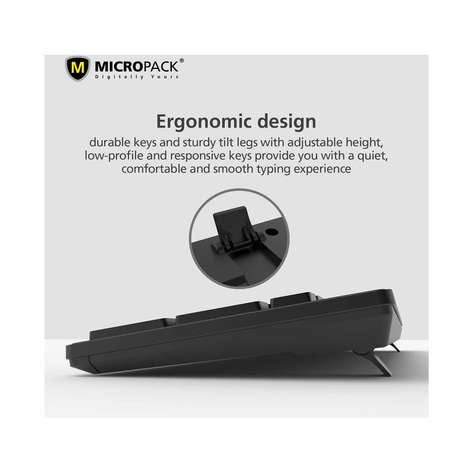 MICROPACK Ifree Lite 2 Wireless Combo - Black KM-237W-EN-BK-image 5