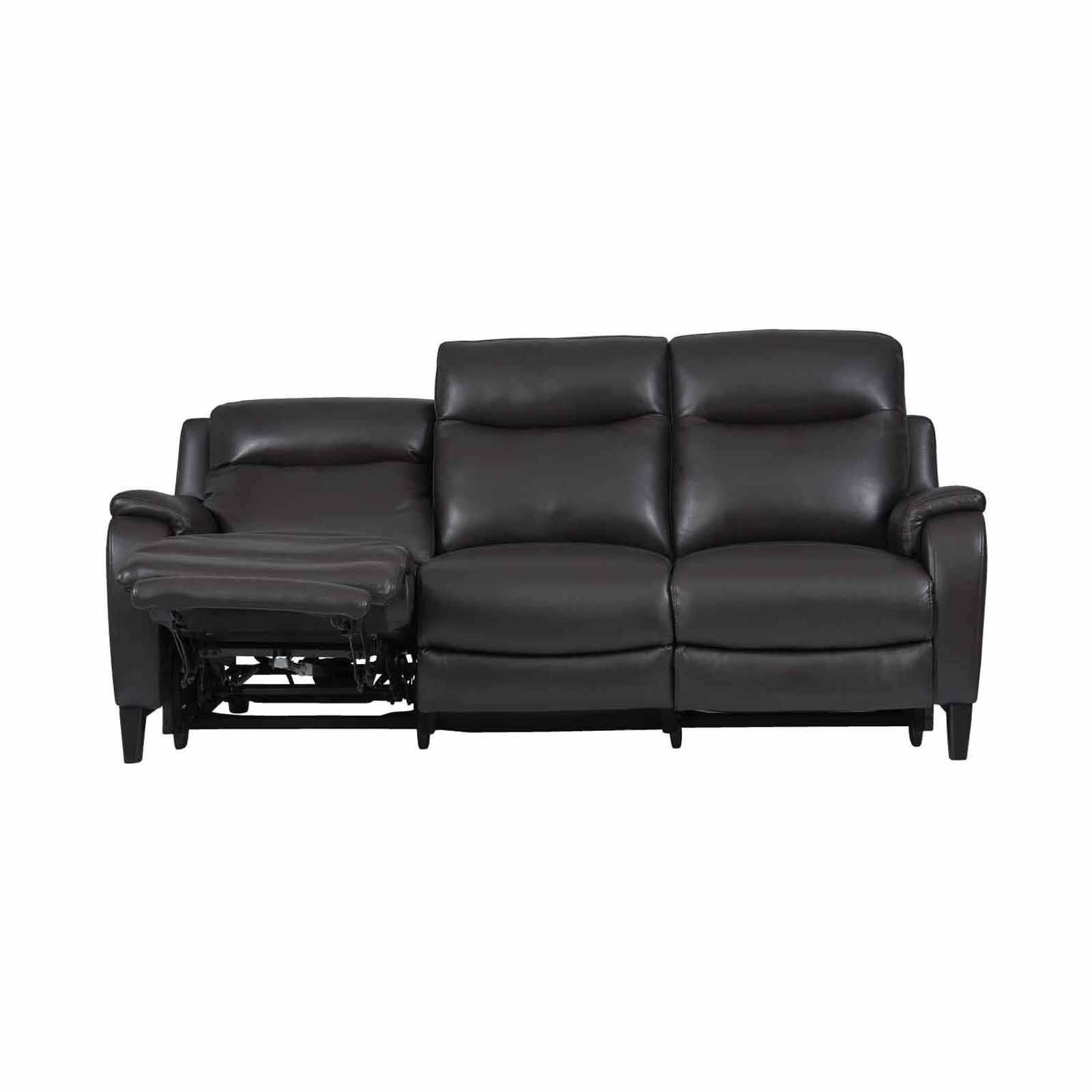 3rr Seater S2+1 (fl-m) Brown Full Leather Incliner Sofa NEW KALISSA-image 3