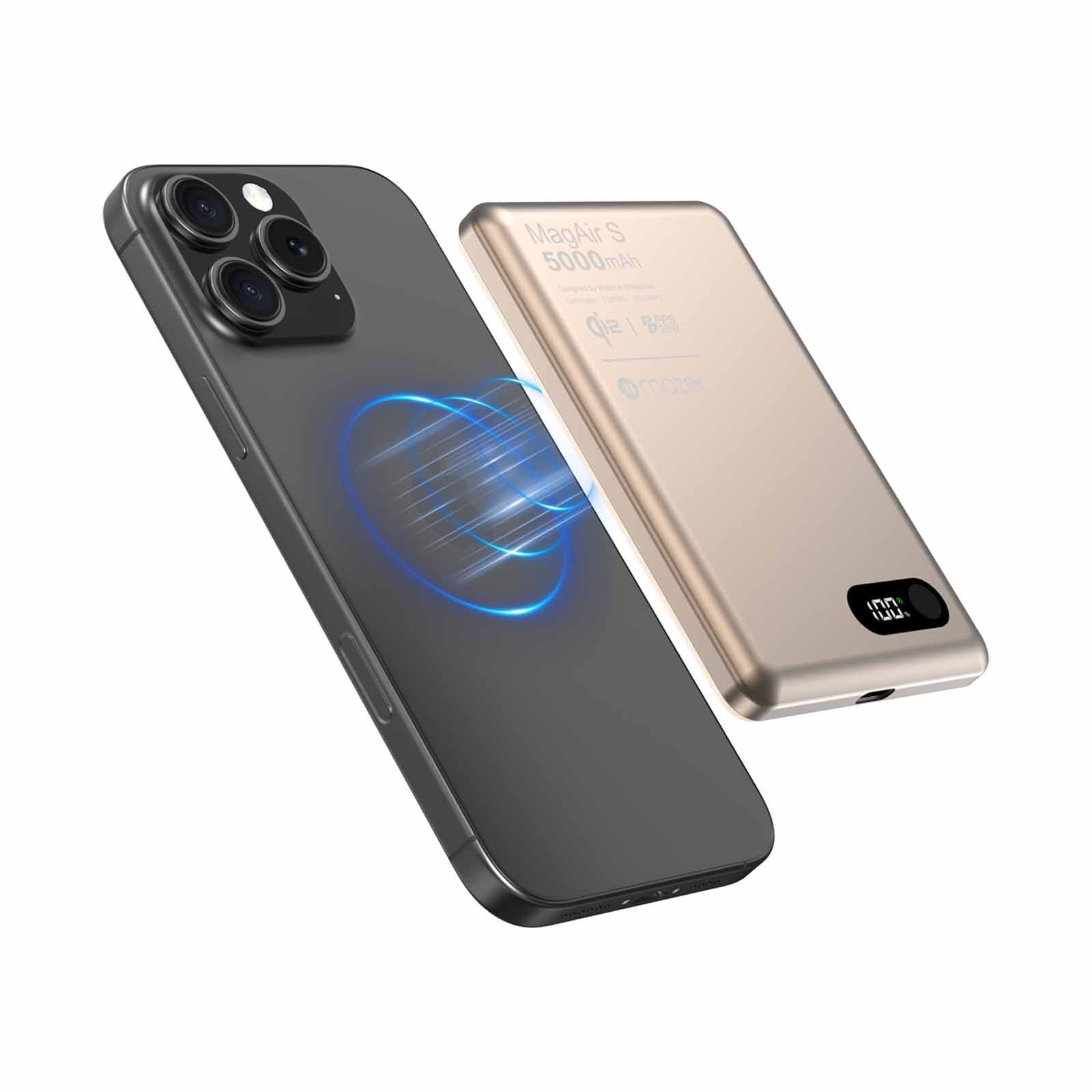 MAZER Qi2 Certified 15w 5000mah Pd20w Ultra Thin Power Bank - Desert Titanium M-MAGAIR29-DT-image 9