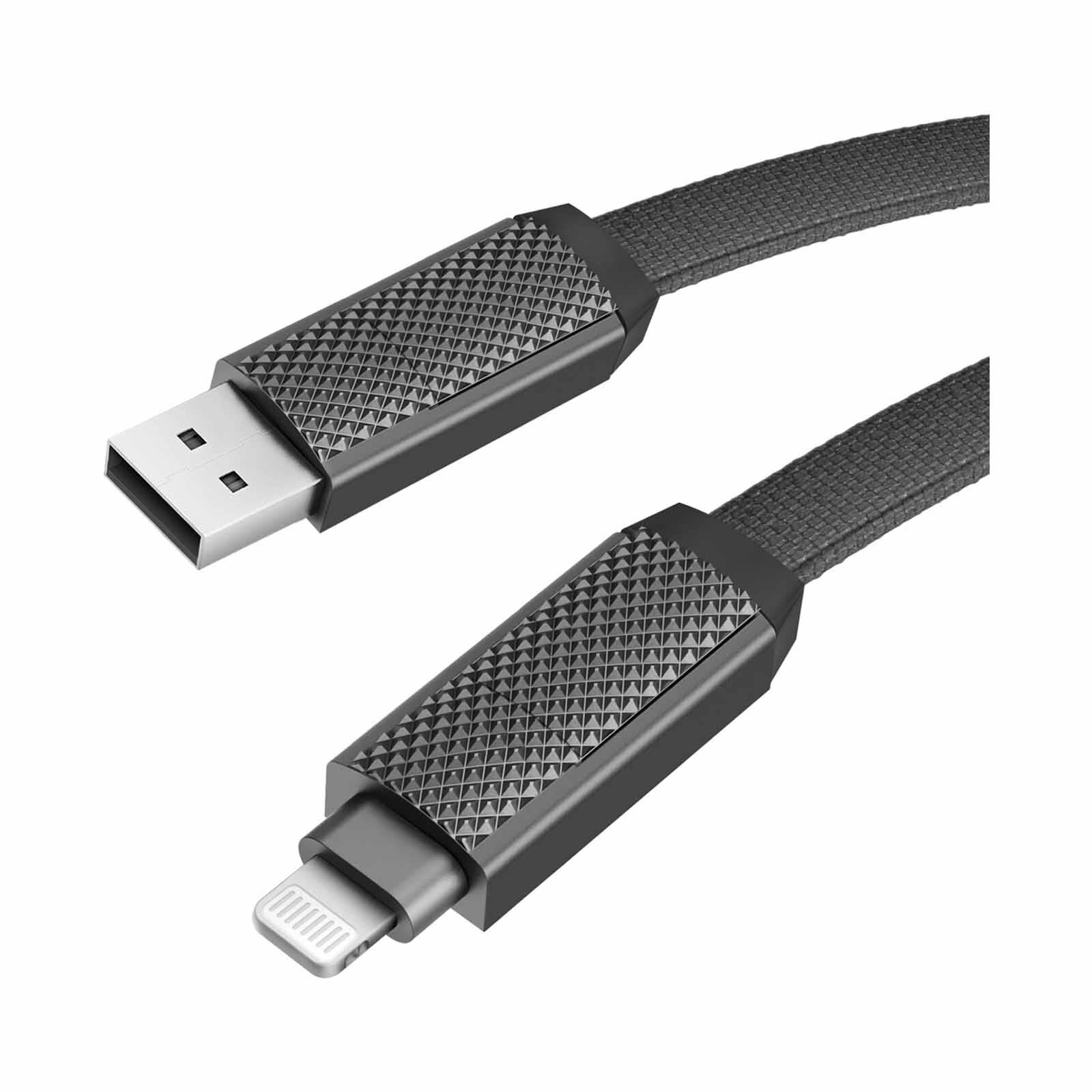 BAZIC Gocharge Alucable, 4 In 1 Aluminium Charging Cable With Usb A/c Input And Usb C/lightning Output. CBL-GC4N1-BLK100