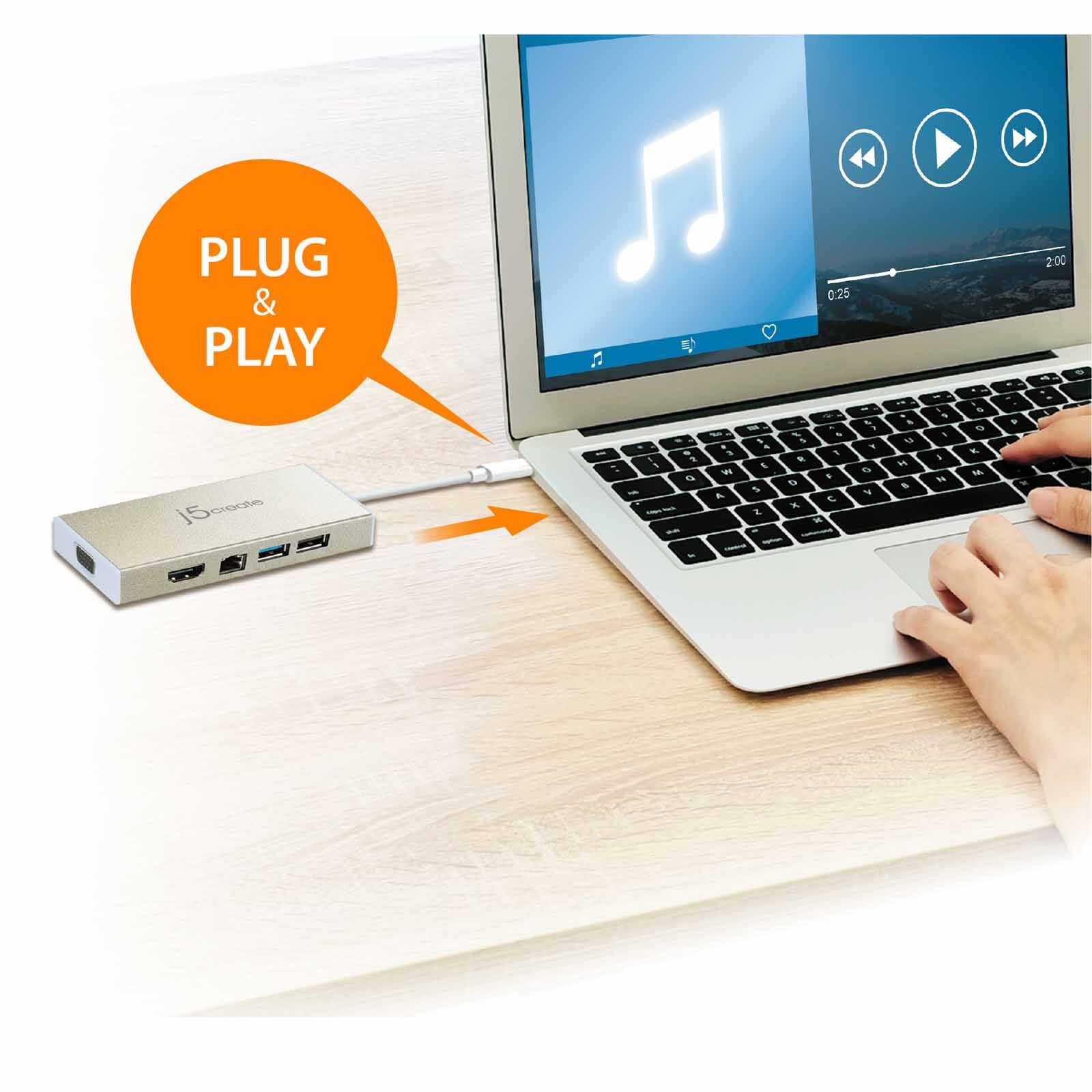 J5CREATE Type-c Fully Function Minidock JCD376-image 5