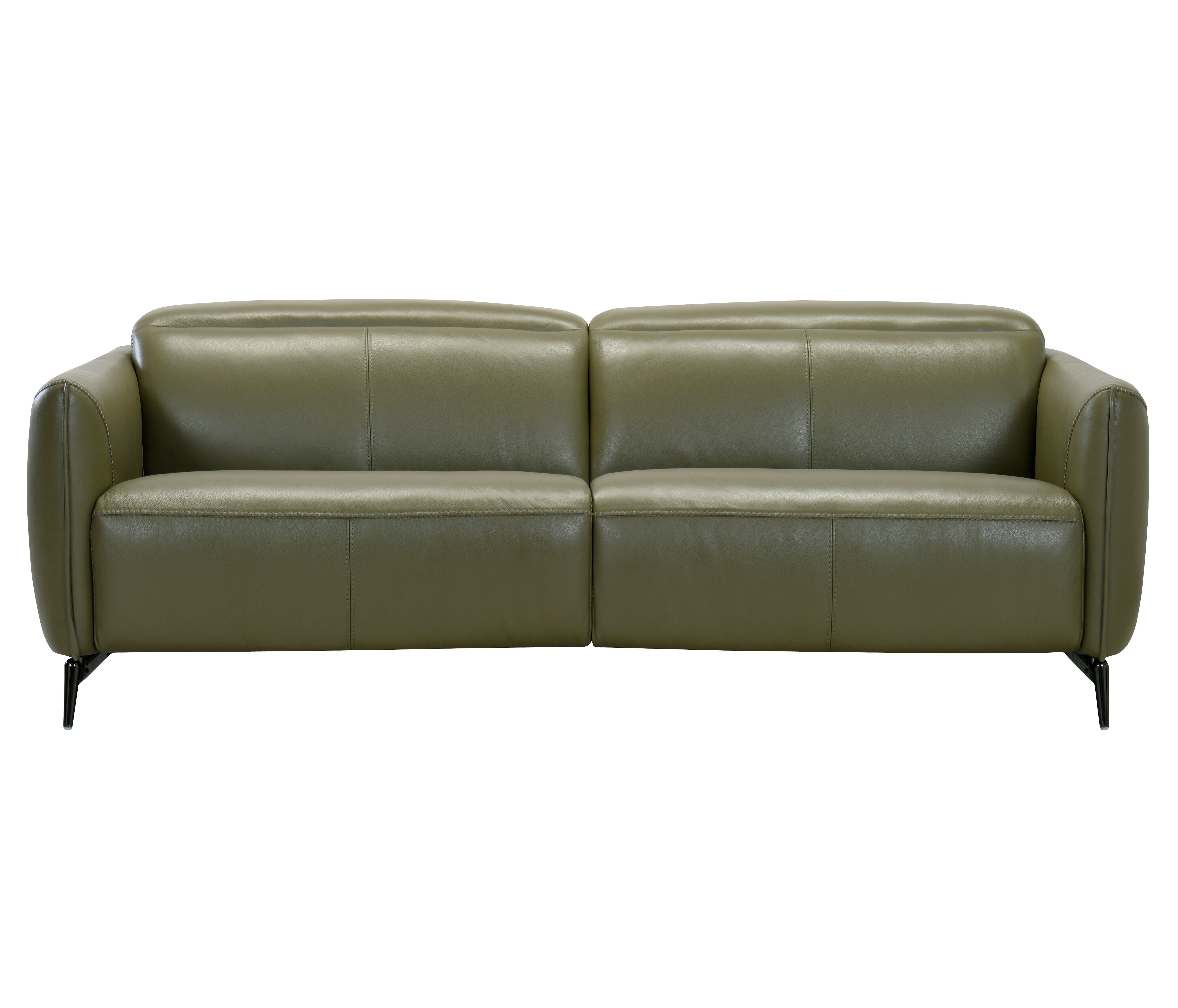 3rr Seater (fl) C15 Green Full Leather Sofa VERDA-image 1