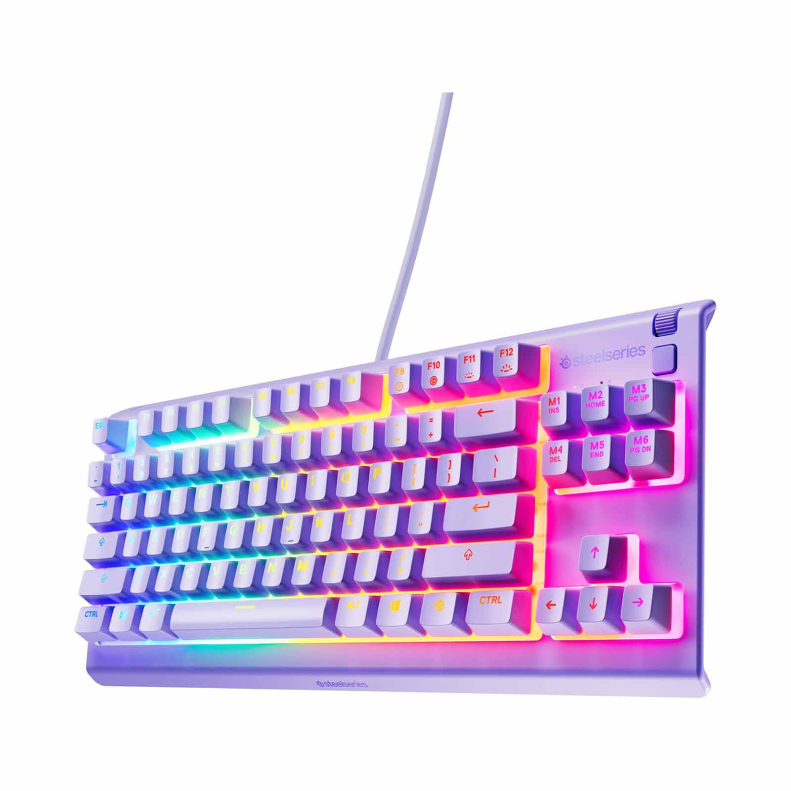 STEELSERIE Water Resistant Quiet Tenkeyless Keyboard With Rgb Lighting- Lavender APEX 3 TKL RGB KEYBOARD US- LAVENDER-image 3