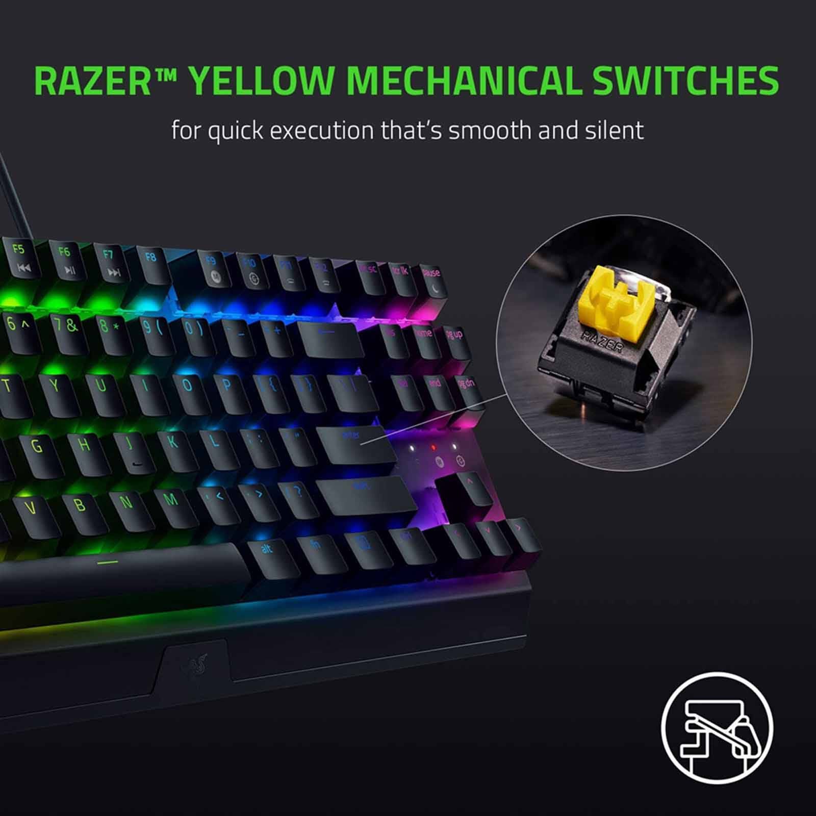 RAZER Blackwidow V3 Tenkeyless - Mechanical Gaming Keyboard (yellow Switch) - Us Layout RZ03-03491800-R3M1-image 4