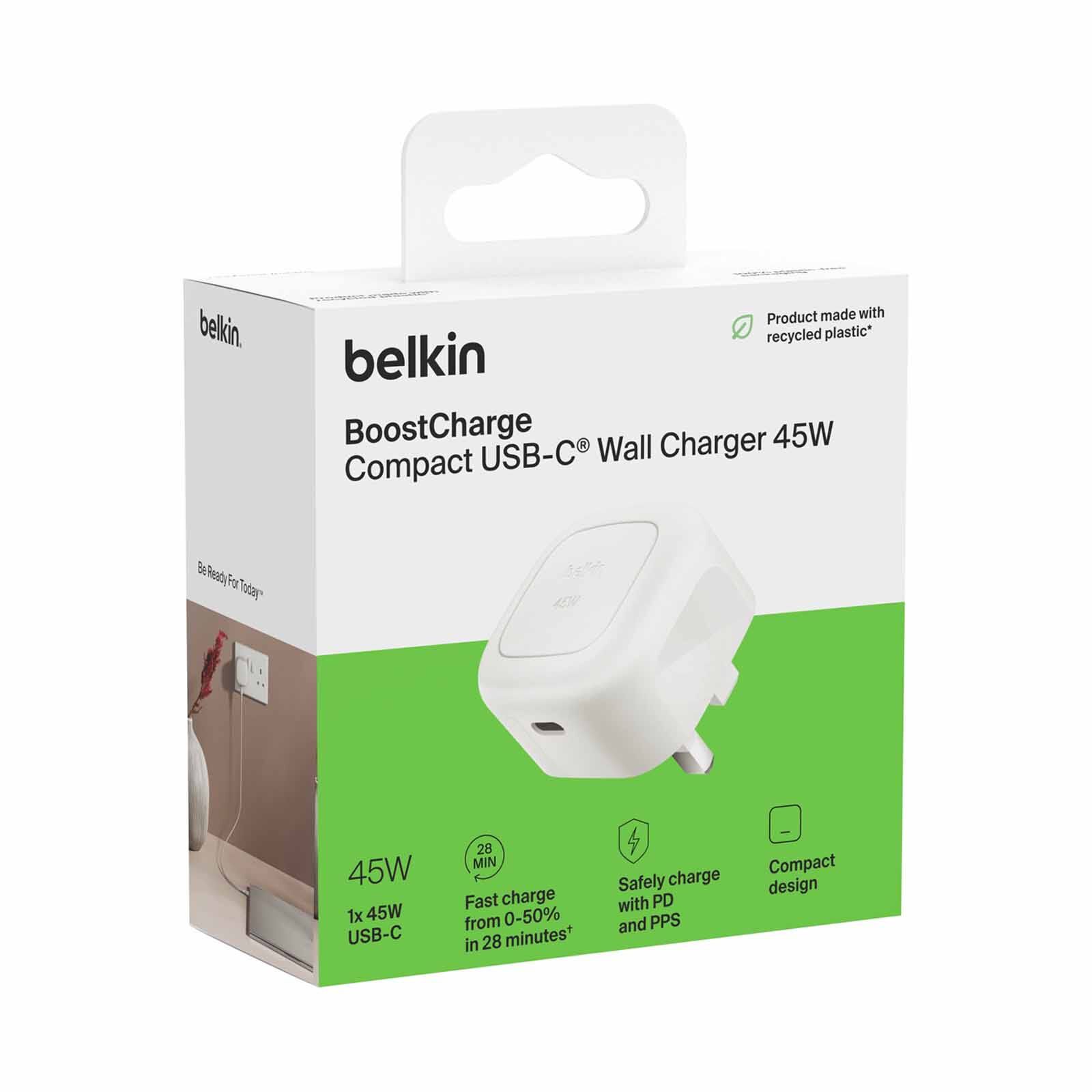 BELKIN 45w Usb Pd Wall Charger With Pps, White WCA013MYWH-image 4