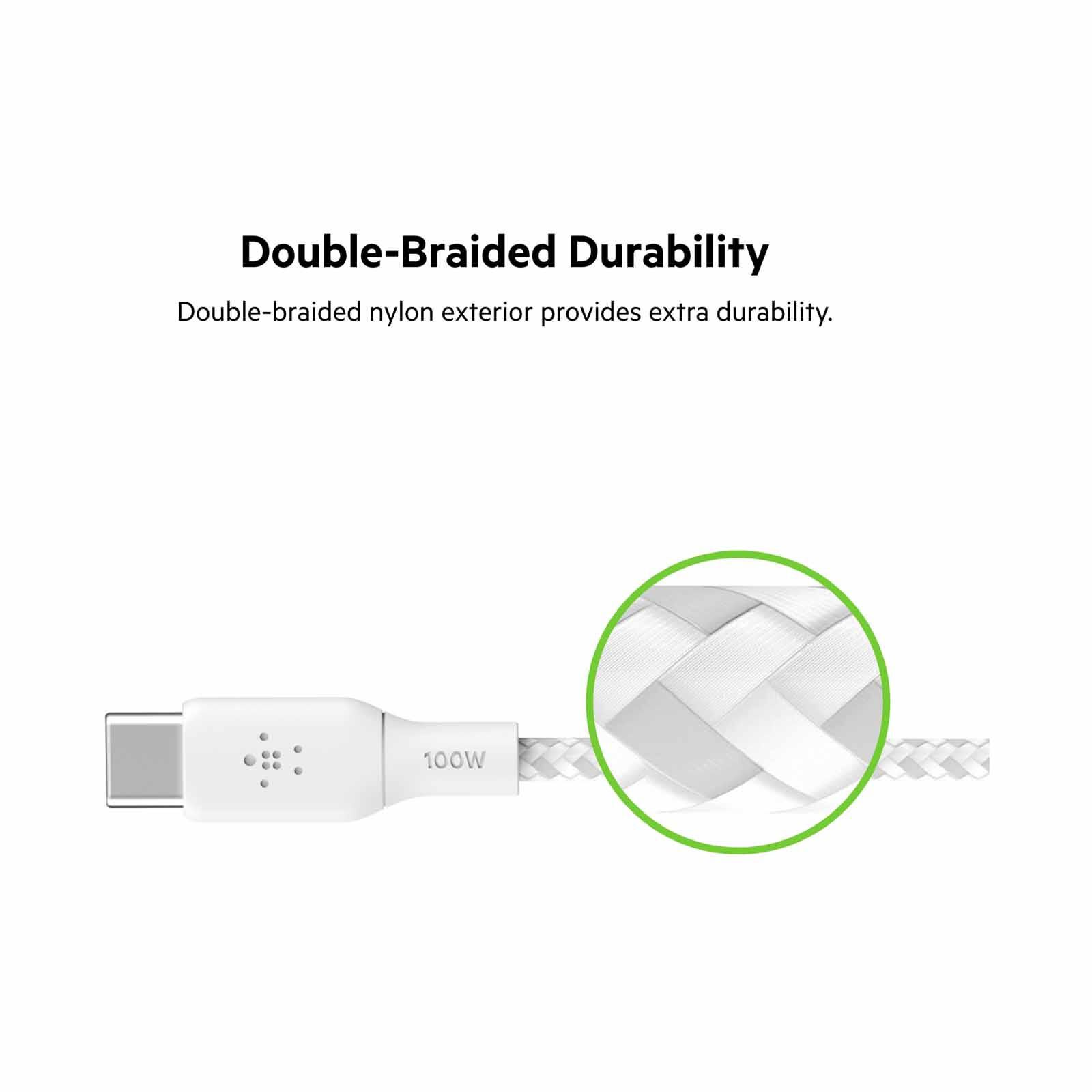 BELKIN Boostcharge Usb-c To Usb-c Cable 100w 3m White CAB014BT3MWH-image 4