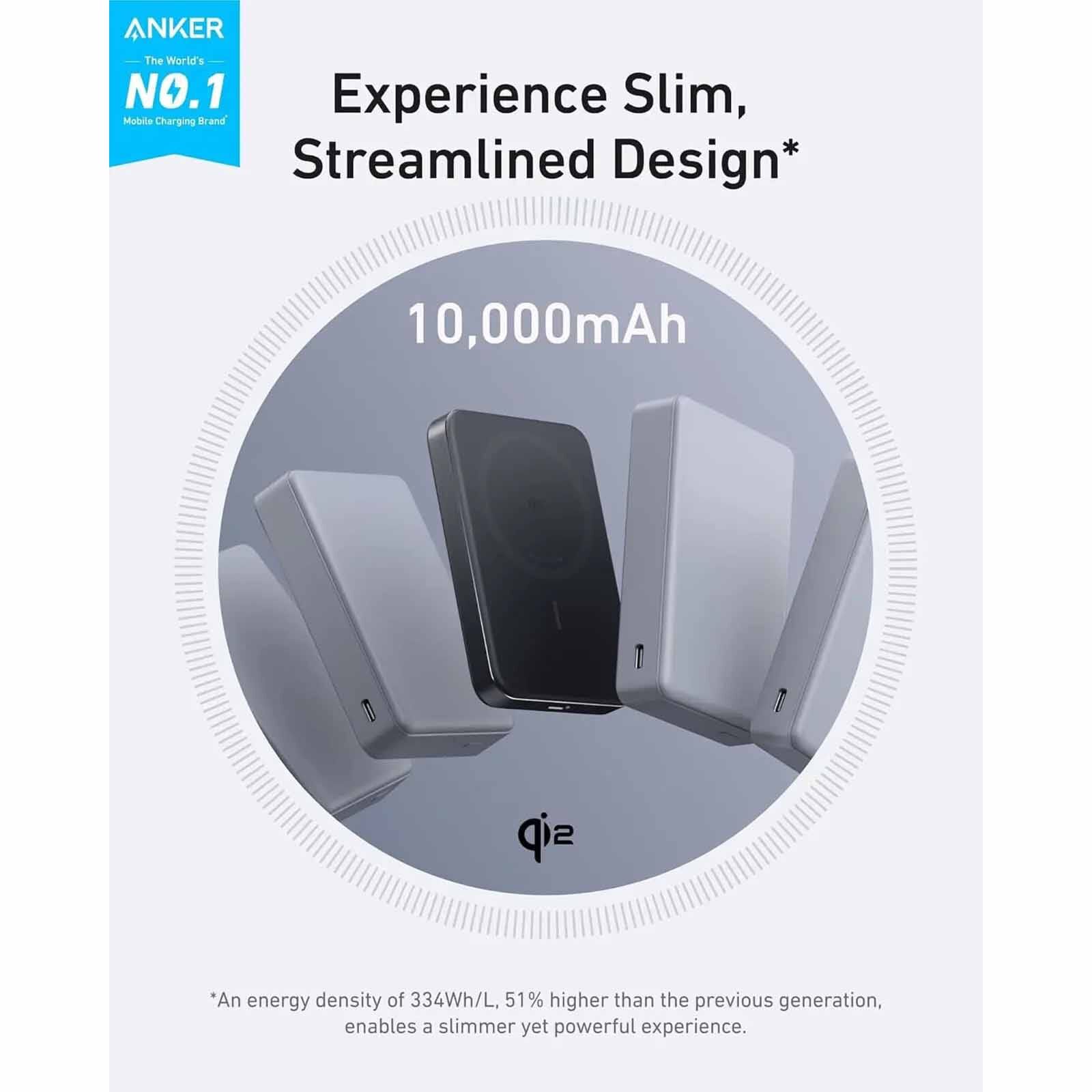 ANKER Maggo Powerbank Slim Qi2 10k Blue A1664H61-image 5