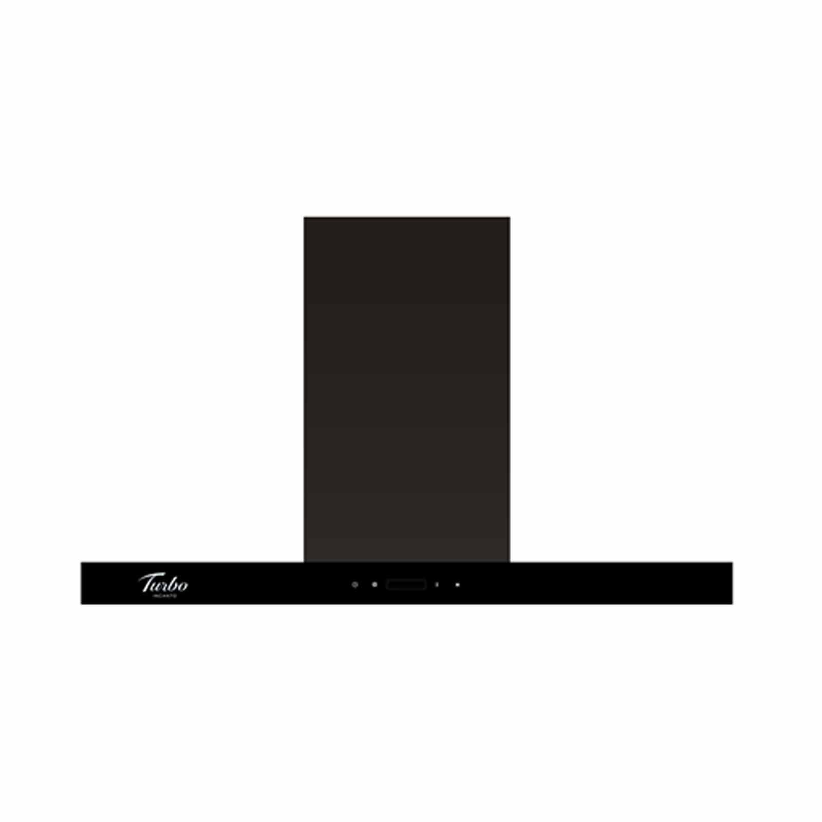 TURBO 90cm Chimney Hood Matt Black Touch Control (excl. Install) TAE910-BK-image 1