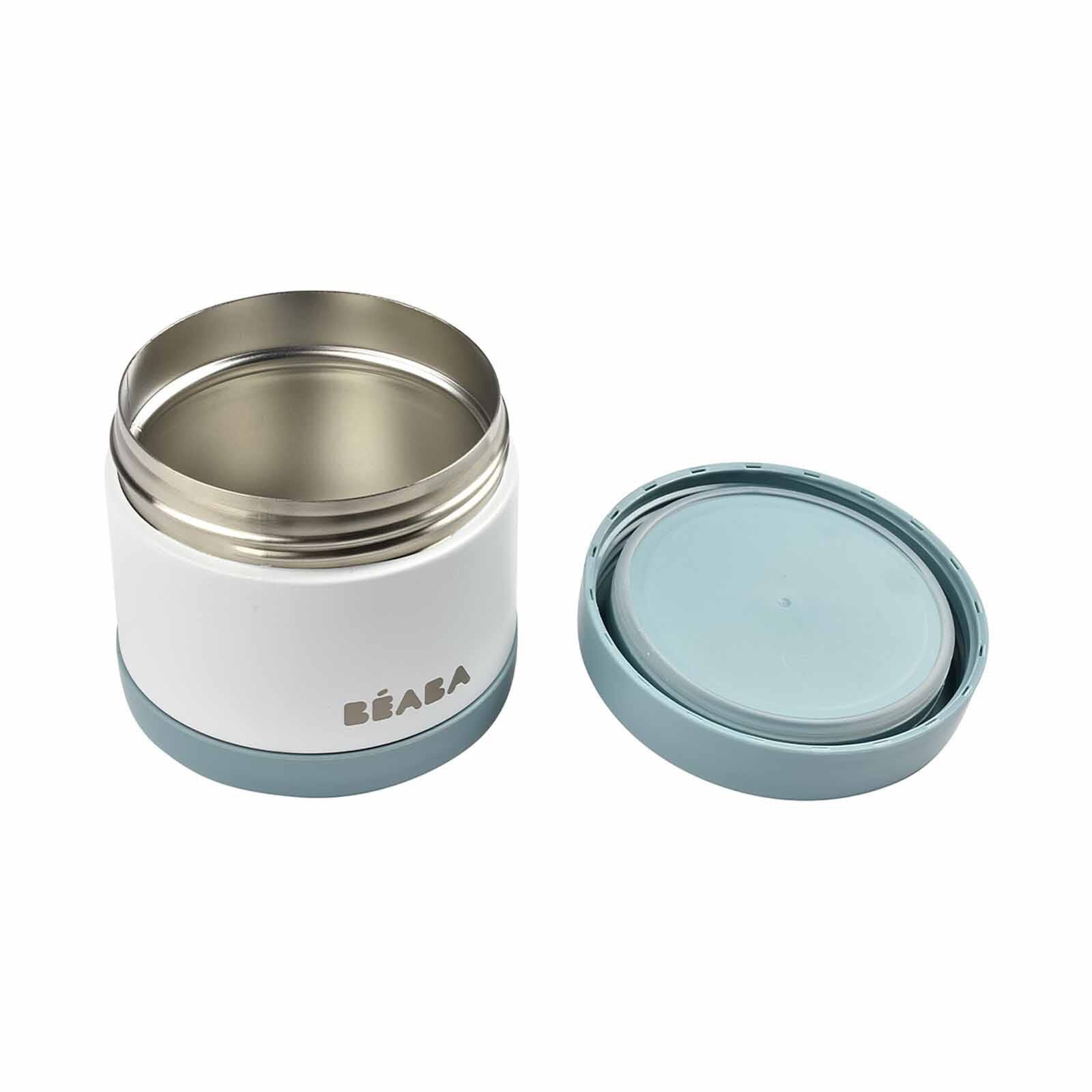 BEABA Food Container 500ml - Baltic Blue/white (online) STAINLESS STEEL-image 2