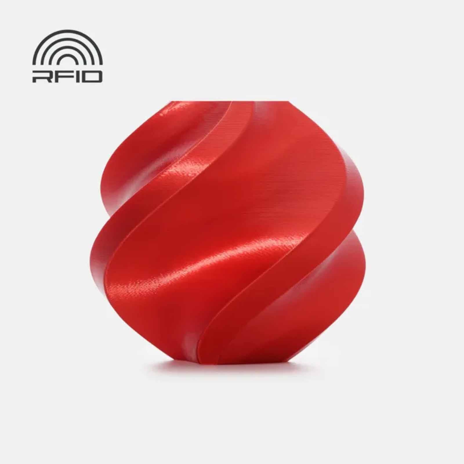 BAMBU LAB Pla Silk+ - Candy Red - With Bambu Reusable Spool BAM-A06-R0-1.75-1000-SPL-image null