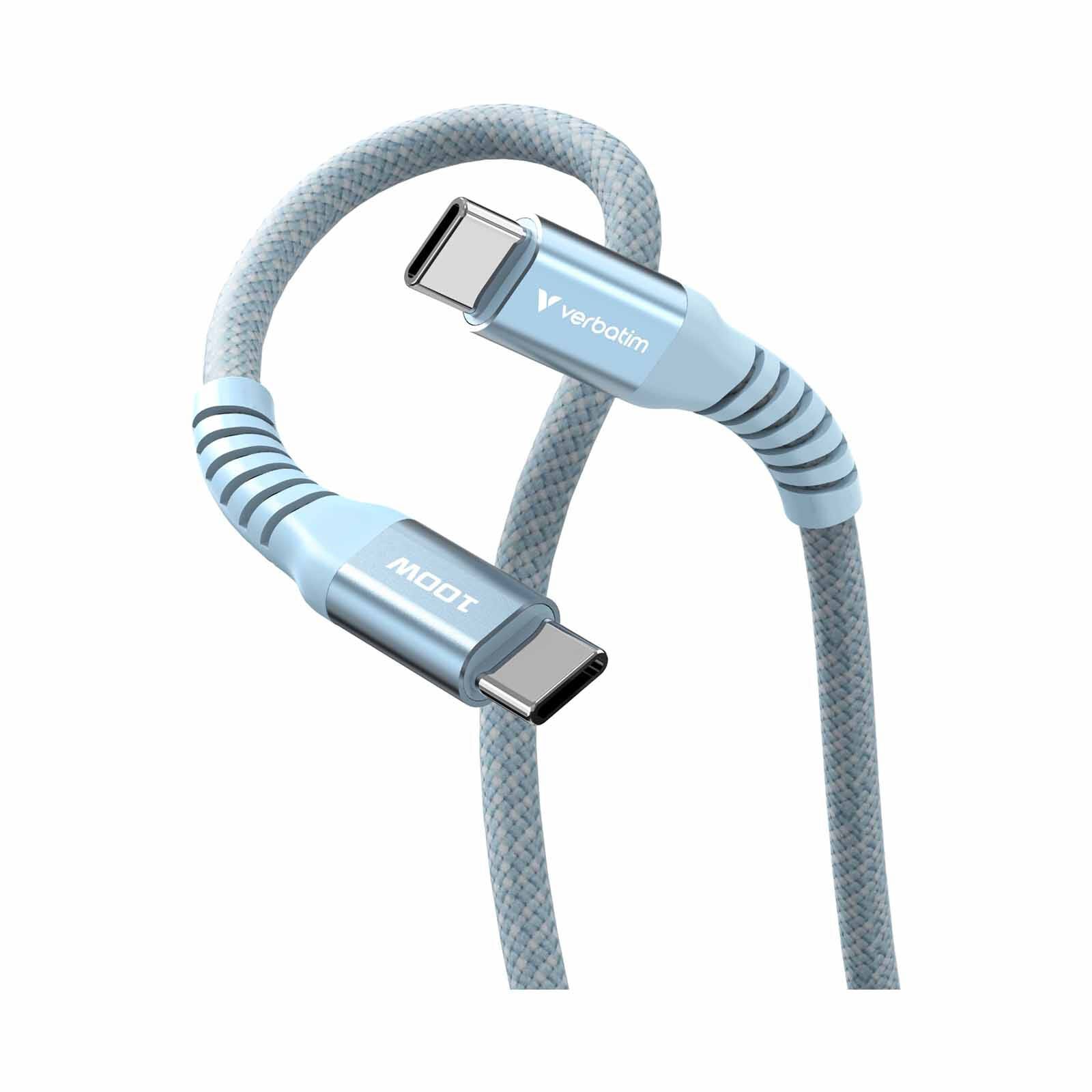 VERBATIM Sync & Charge Usb-c To Usb-c 100w Magnetic 120cm - Blue VM31856-image 3